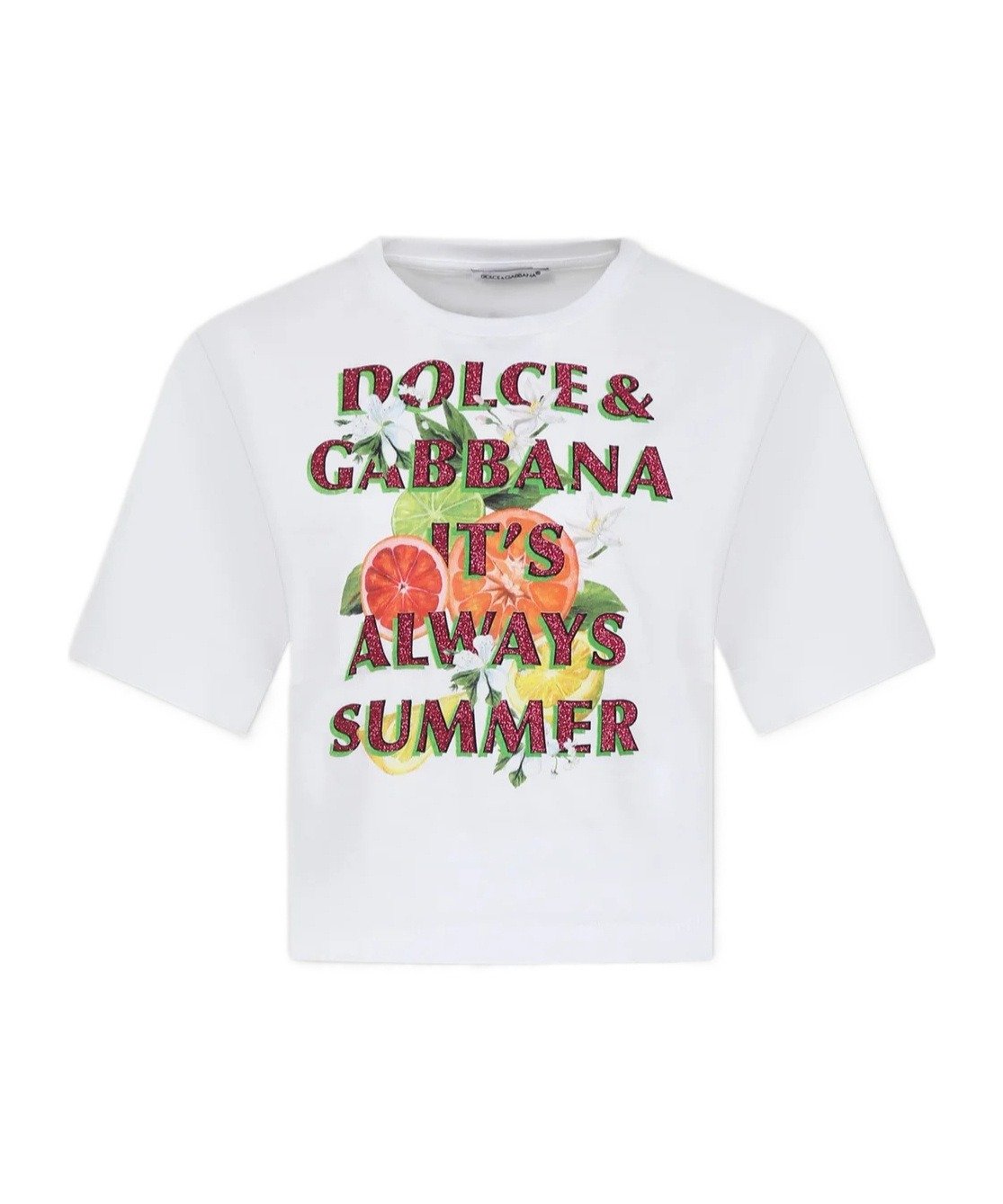 Dolce & Gabbana Slogan-print Cotton T-shirt In White