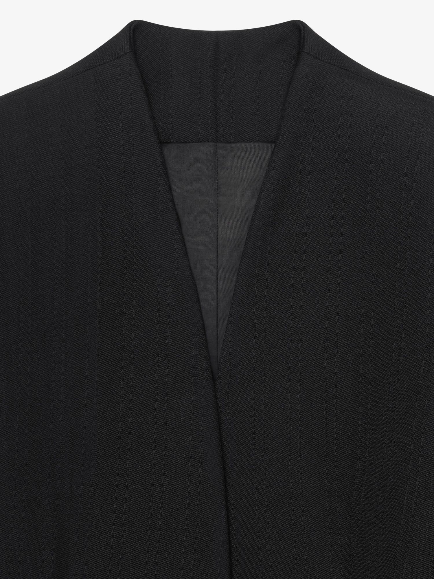 Givenchy Hourglass Wool Top Coat In Black