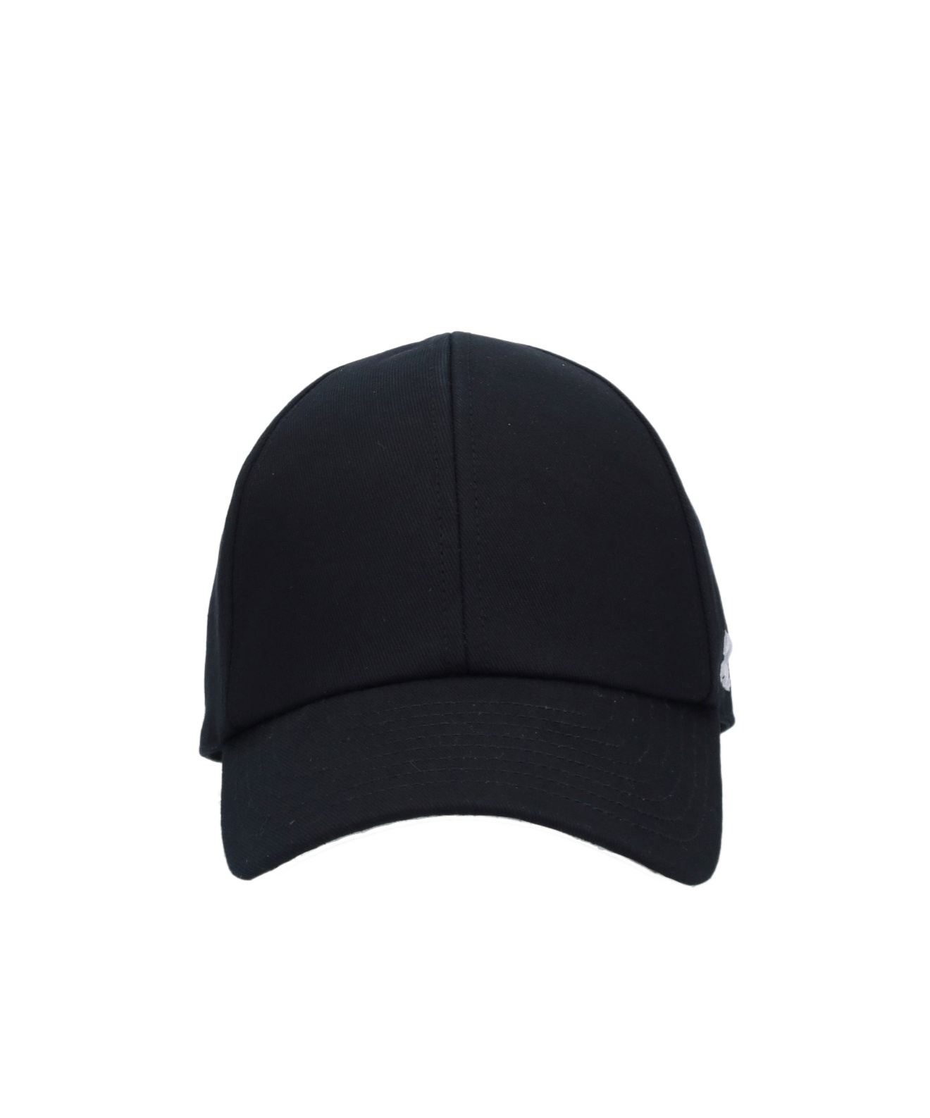 Shop Courrèges Embroidered Cotton Cap In Black