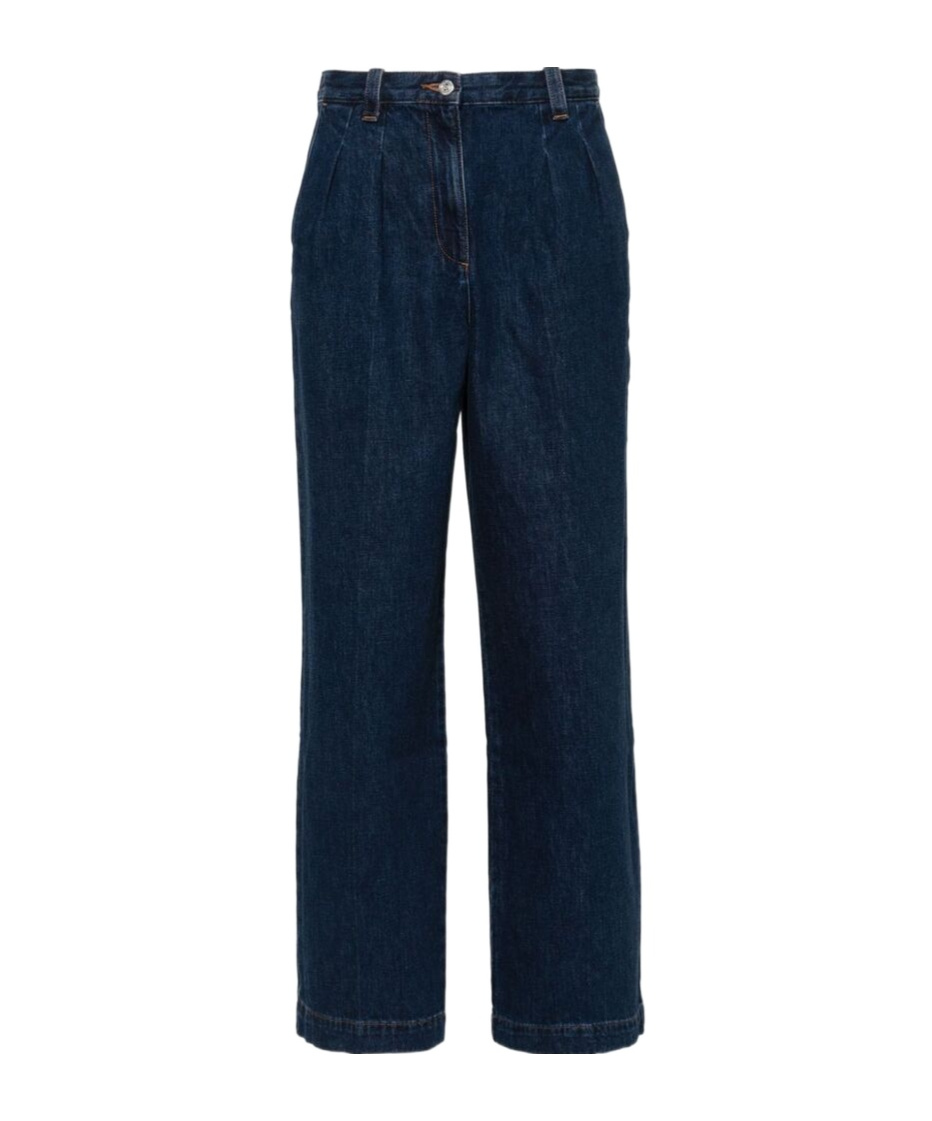 Apc High-rise Wide-leg Jeans In Black