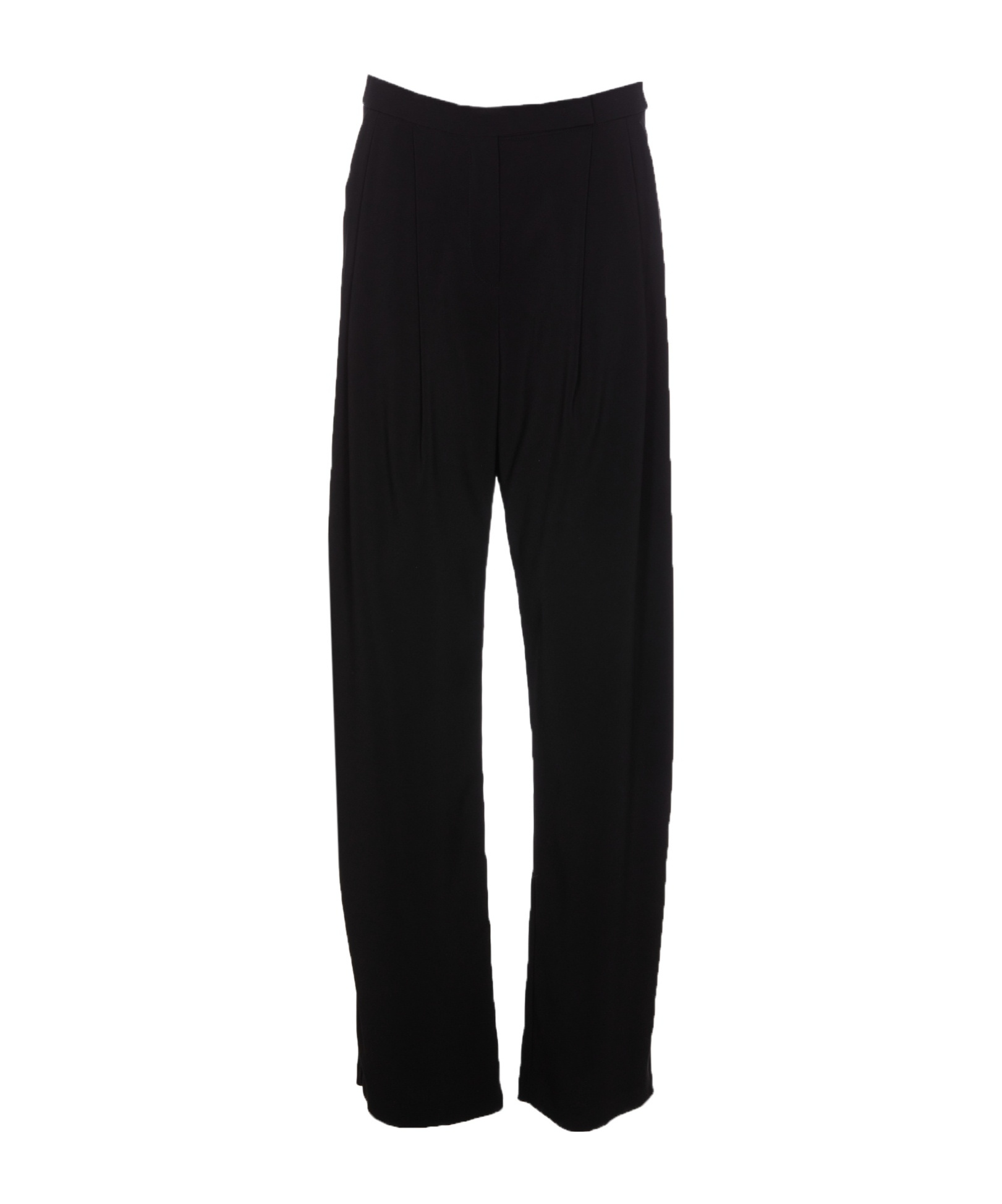 Pinko High-waisted Crepe Trousers In Black