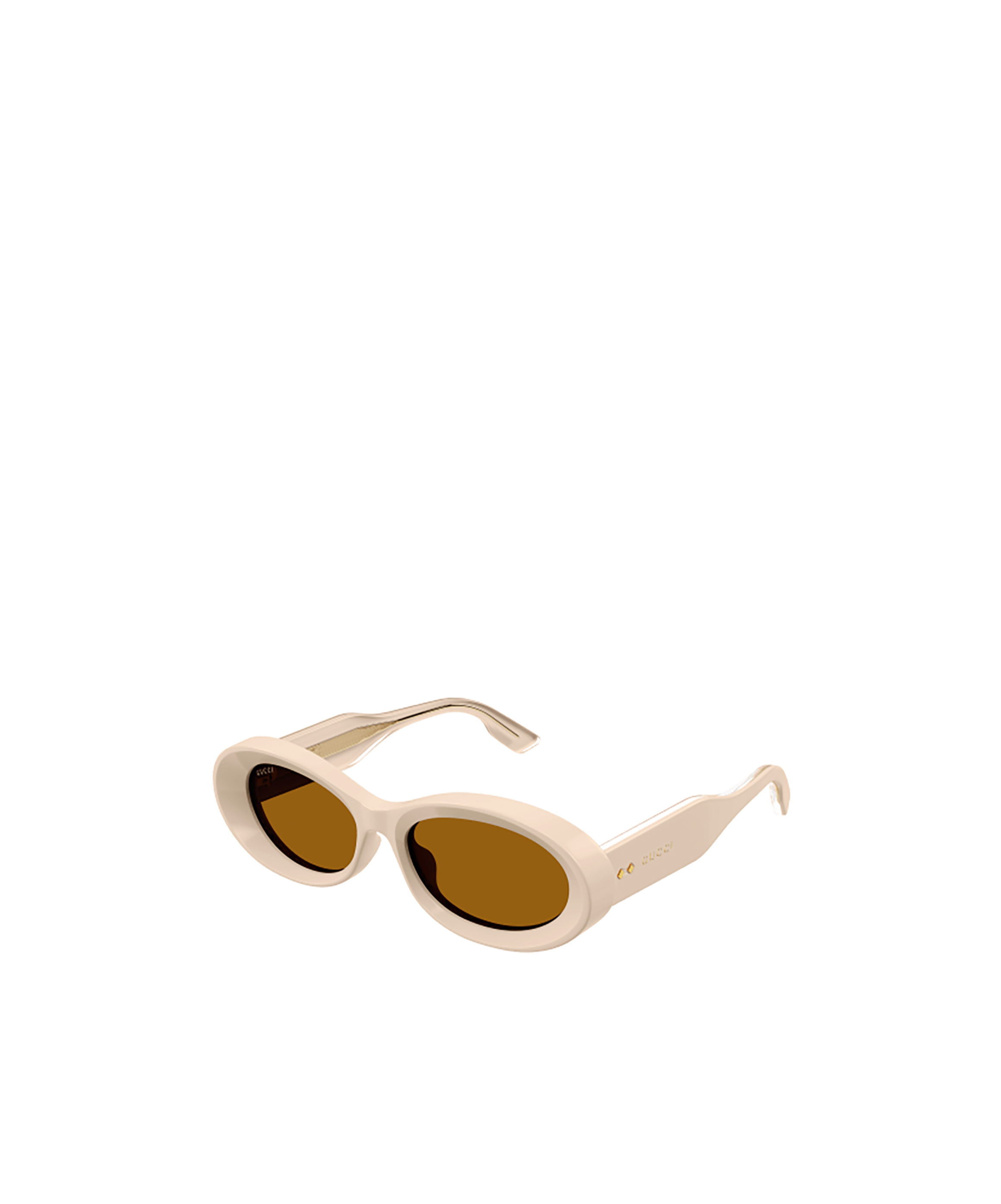 Gucci Oval-frame Sunglasses In Brown