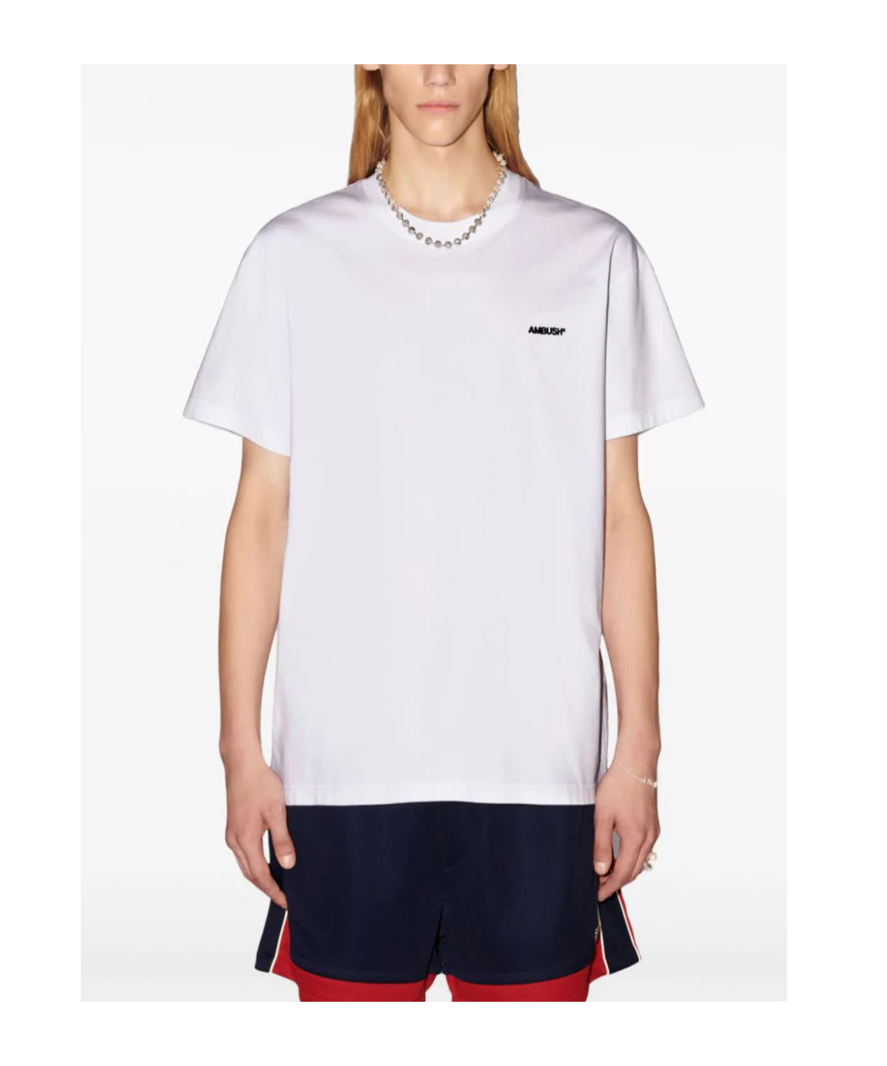 Ambush Logo-embroidered T-shirt (pack Of Three) In White