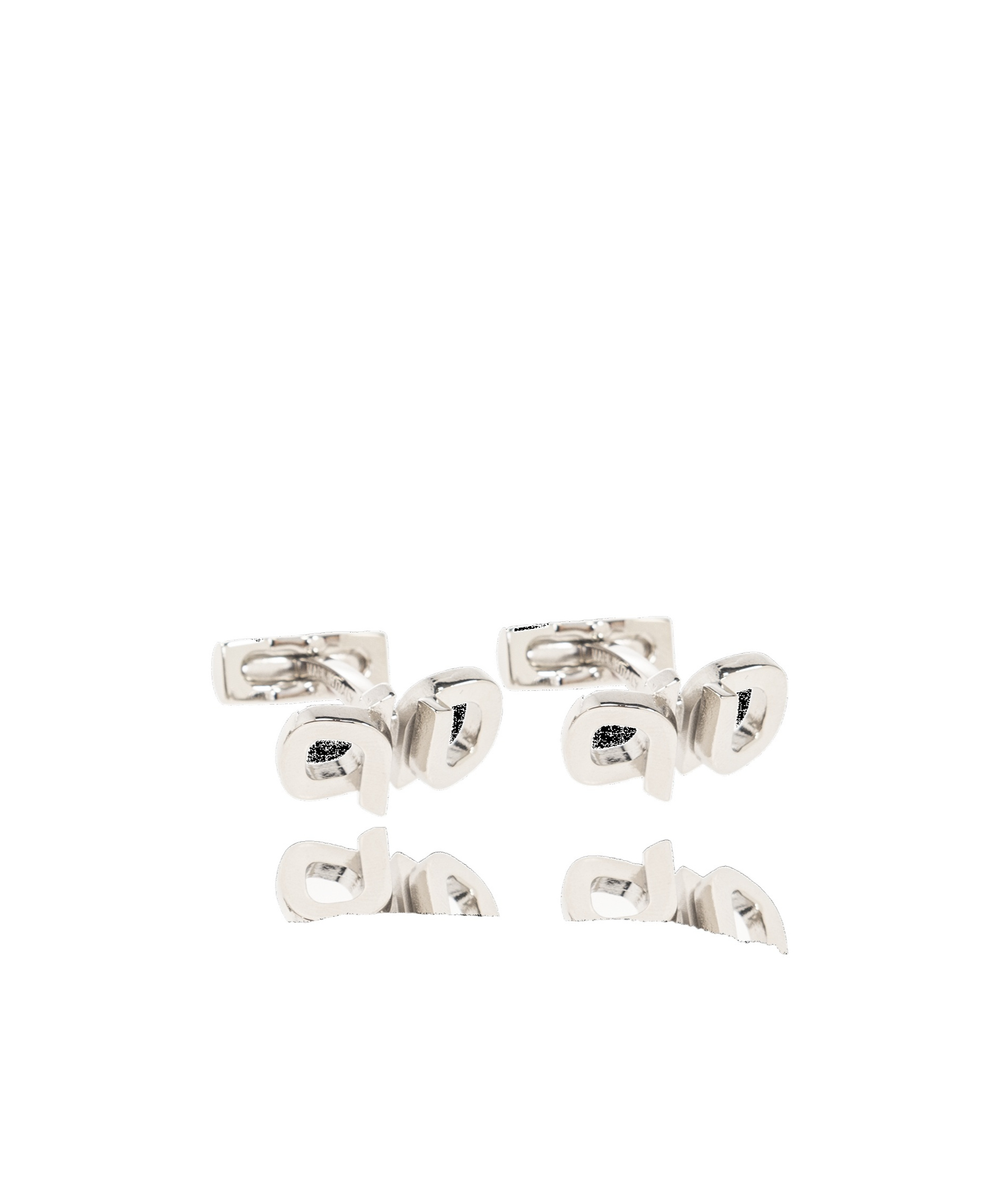 Ferragamo Logo Cufflink In White