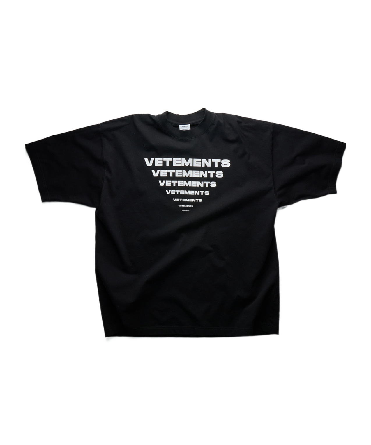 Vetements Logo-print Cotton T-shirt In Black
