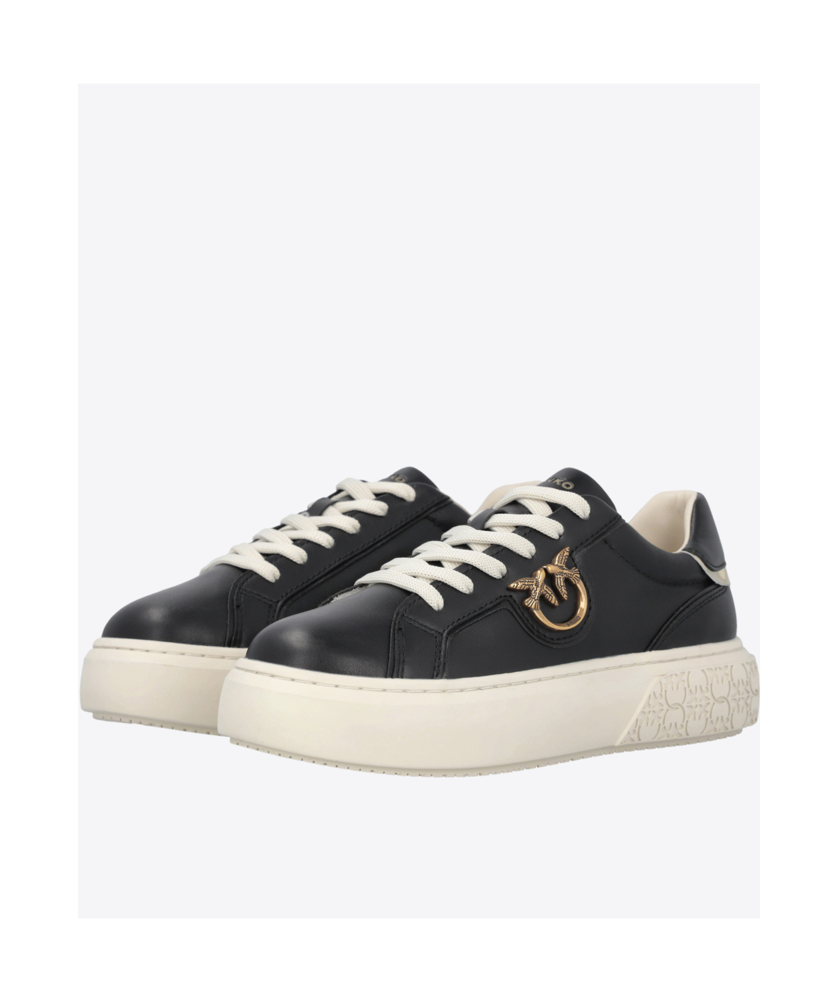 Shop Pinko Logo Detailed Platform Low-top Sneakers In White
