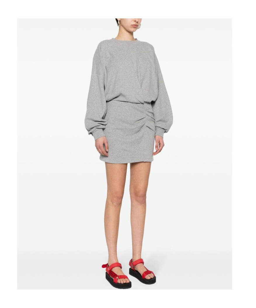 Isabel Marant Étoile Samuela Cotton Dress In Gray