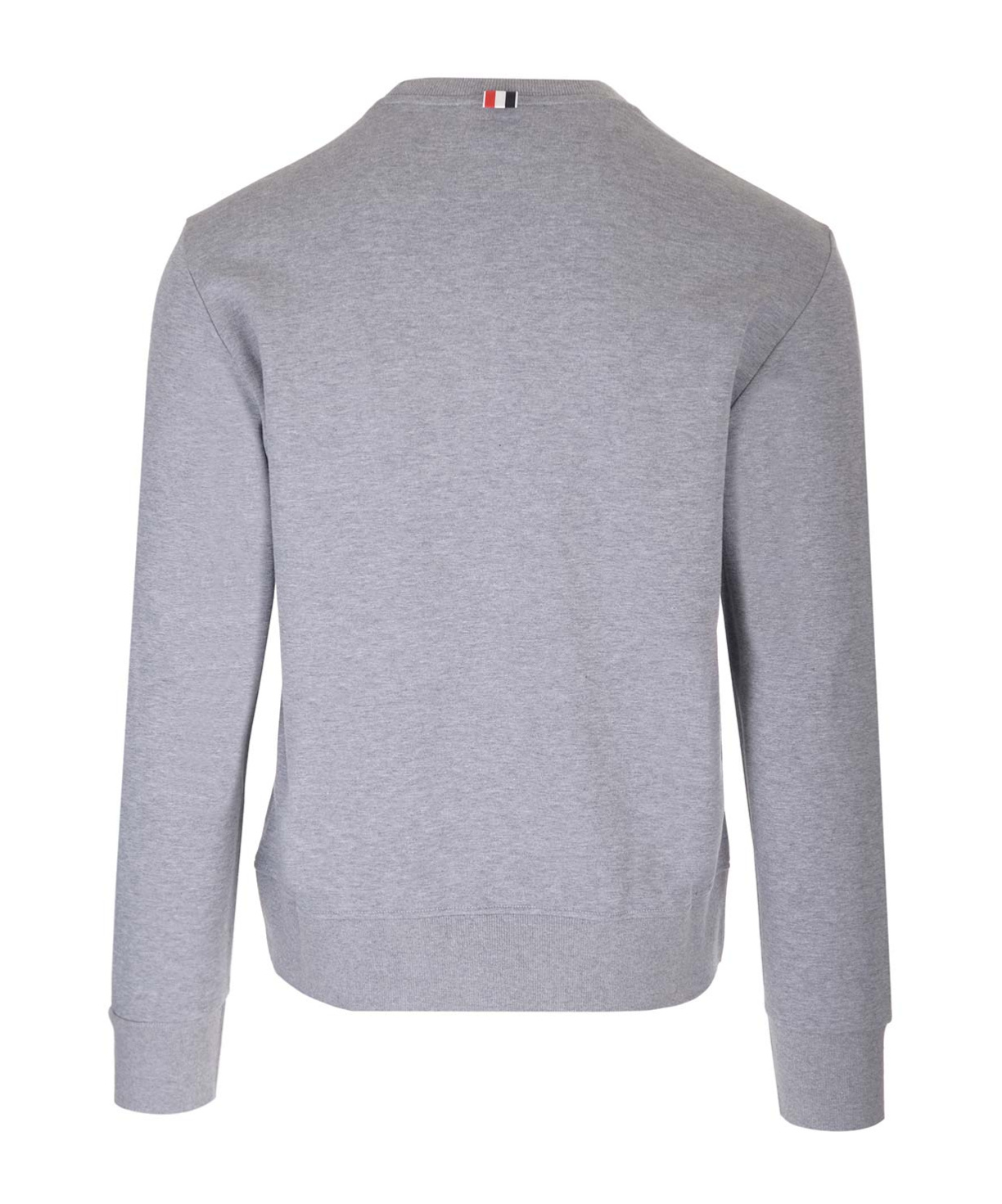 Thom Browne Loopback Jersey Knit 4-bar Crewneck Sweatshirt In White