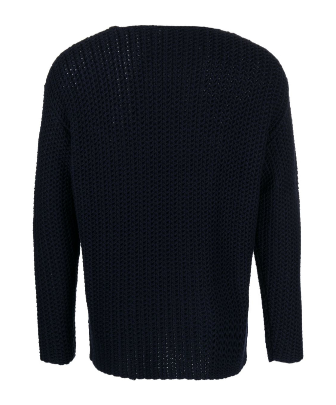 Ballantyne Crew-neck Waffle-knit Jumper In Black