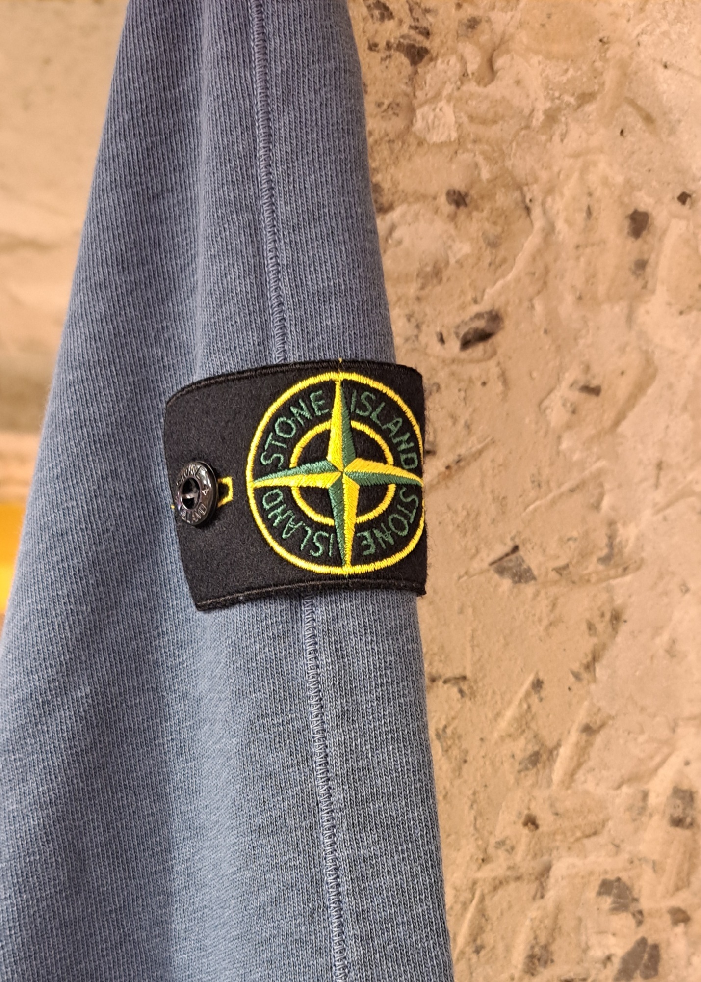 Stone Island Compass-badge Cotton Sweatshirt In Blue