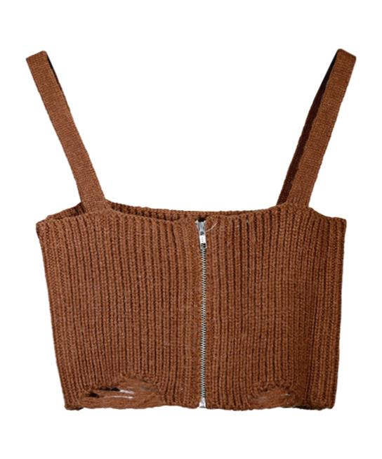 Kimhēkim Thin Shoulder Strap Rib Sling In Brown