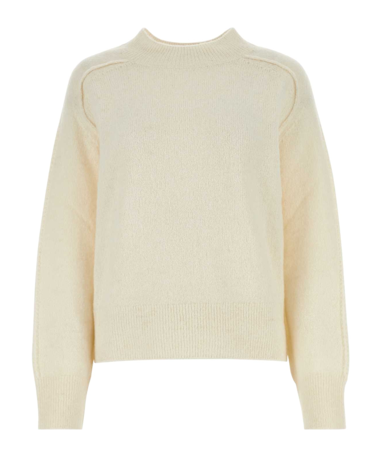 Apc Seam-detail Wool Blend Jumper In Nude