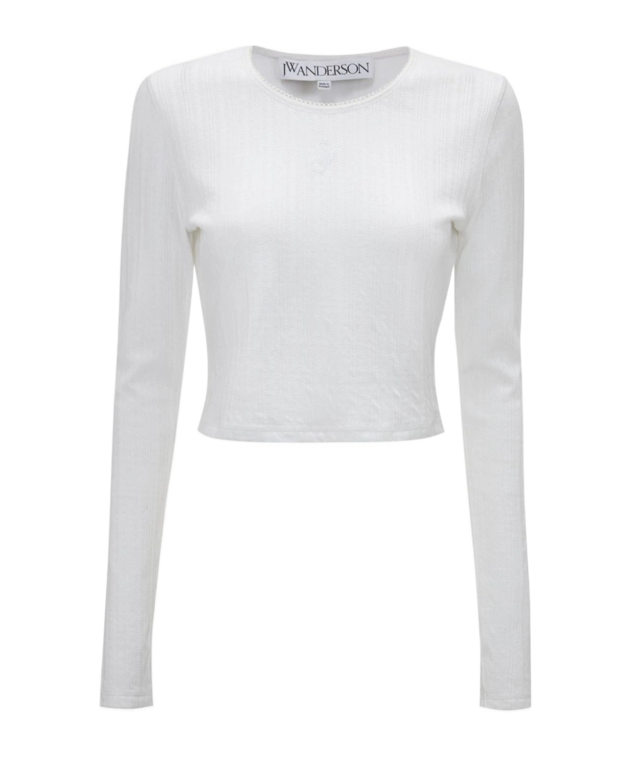 Jw Anderson Logo-jacquard Cotton T-shirt In White