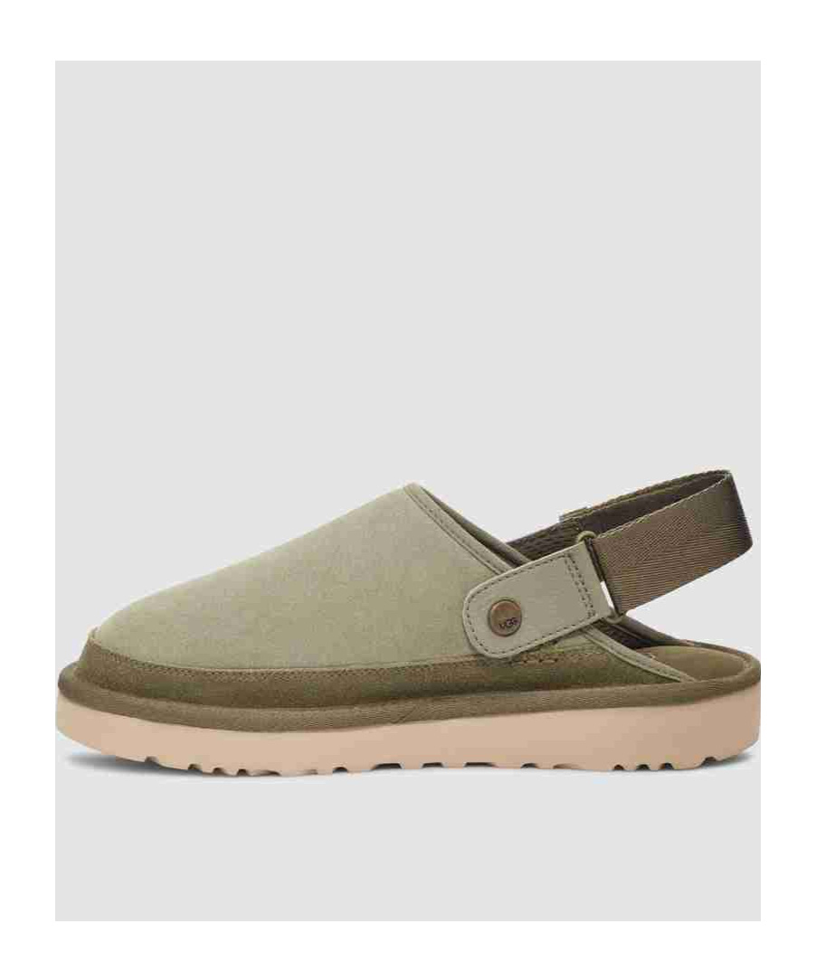 Ugg Goldencoast Suede Clogs In Nude