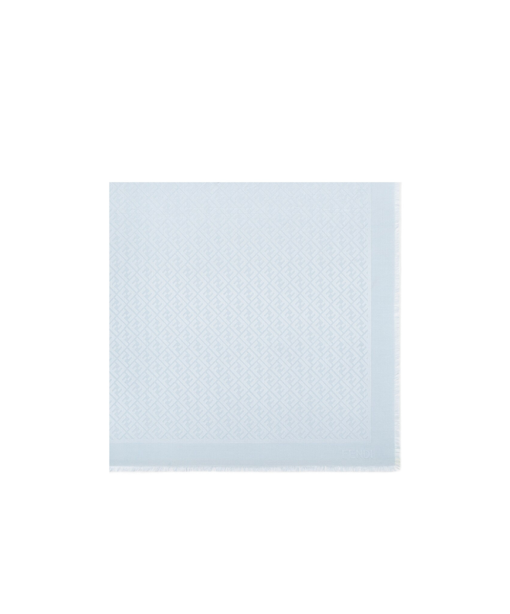 Fendi Monogram-pattern Scarf In Blue