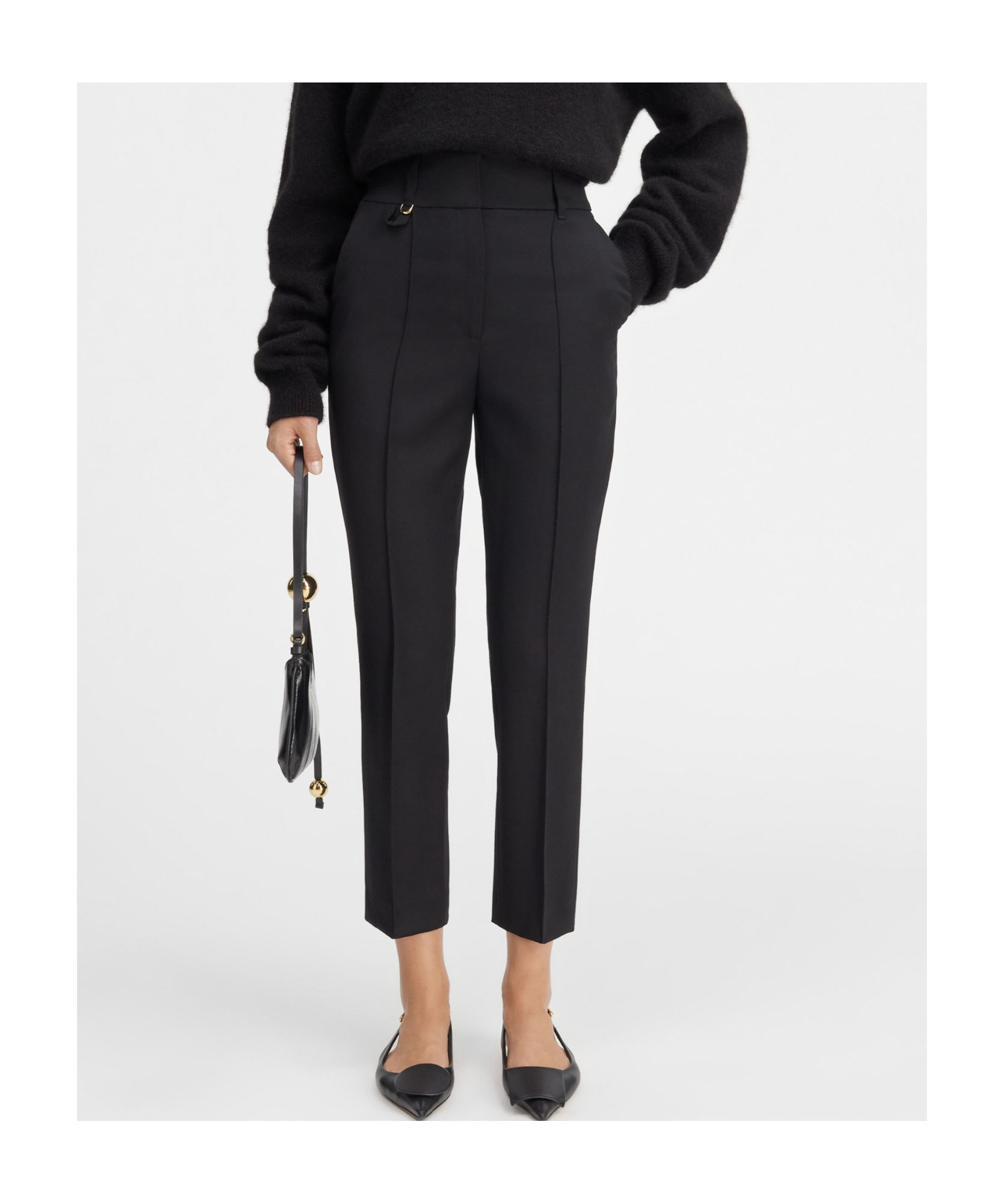 Jacquemus High-waisted Casual Pants In Black
