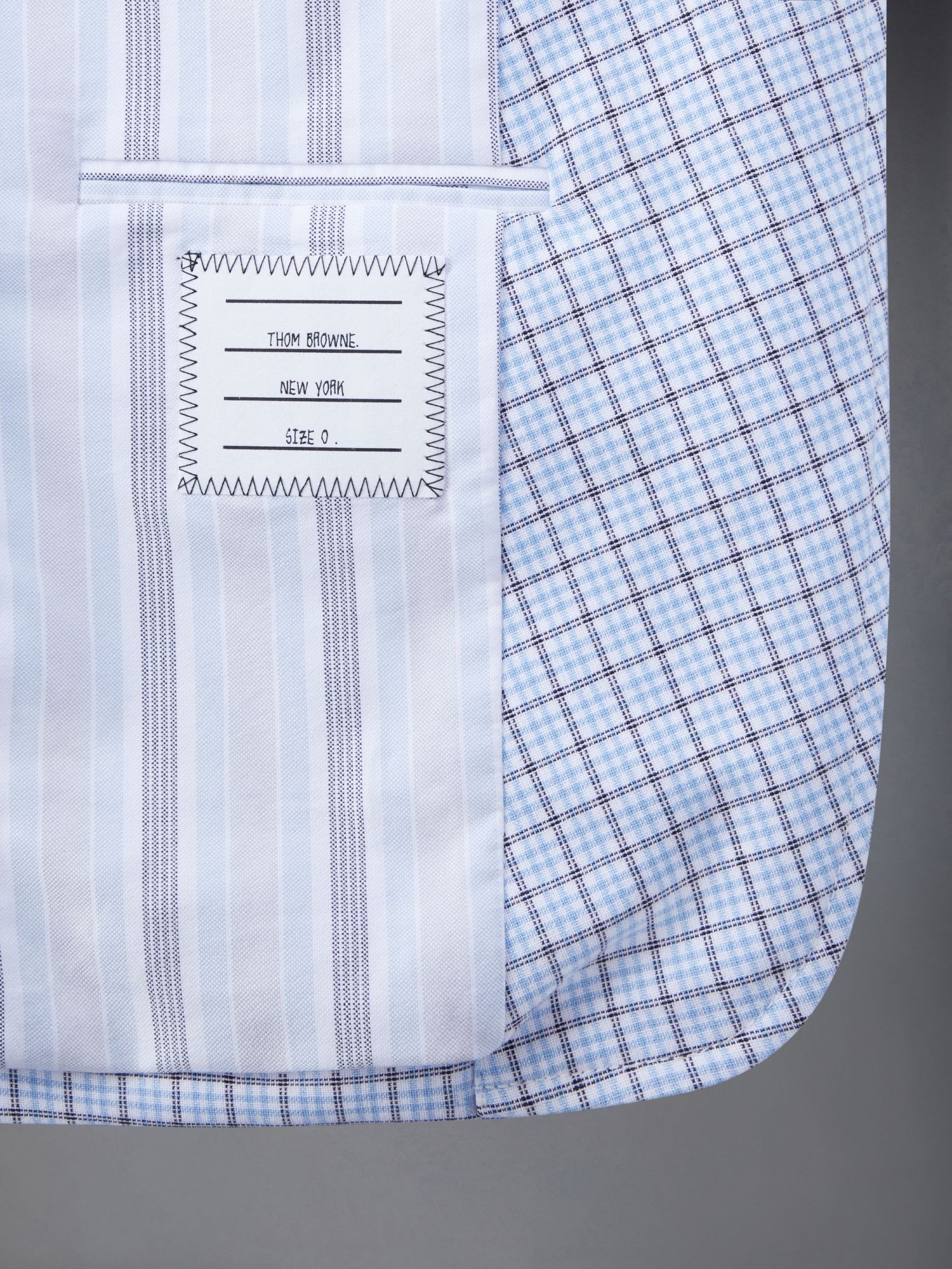 THOM BROWNE CHECK-PATTERN SINGLE-BREASTED BLAZER
