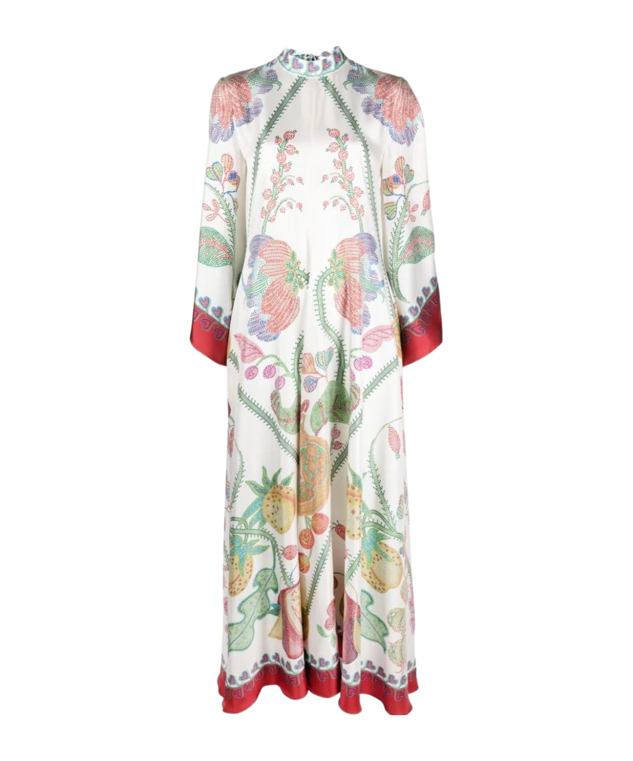 La Doublej La Double J Magnifico Printed Silk-satin Maxi Dress In Multi