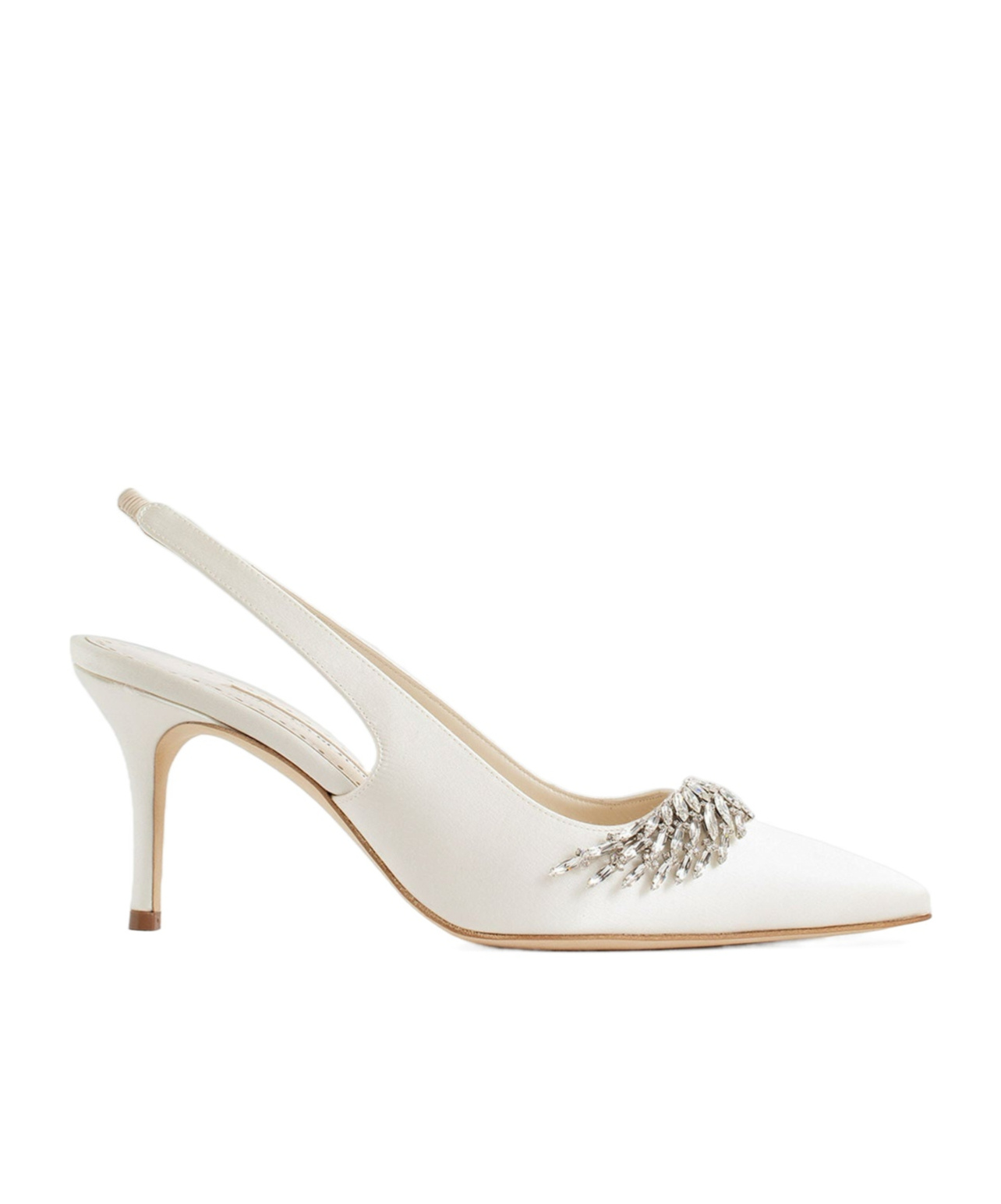 Manolo Blahnik Embellished Pointed Toe Pumps In Brown
