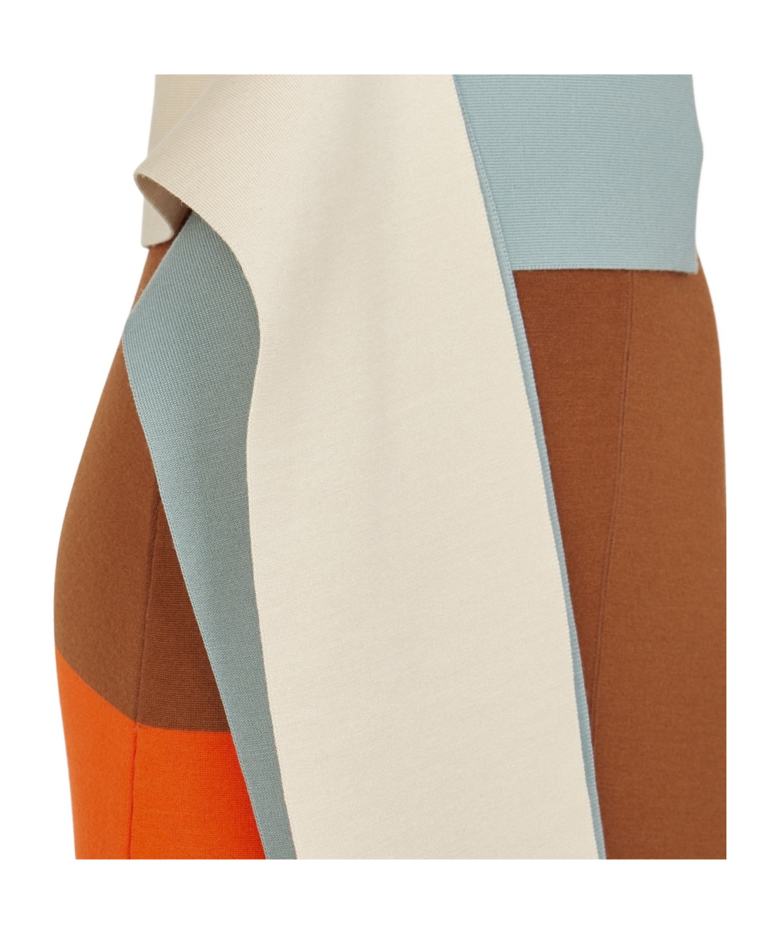 Fendi Colourblock Knitted Dress In Brown