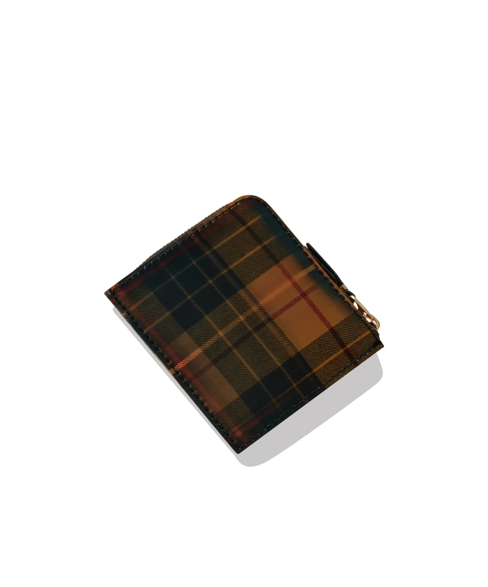 Comme Des Garçons Checkered Purse In Brown