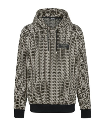 BALMAIN LOGO HOODED SWEATER