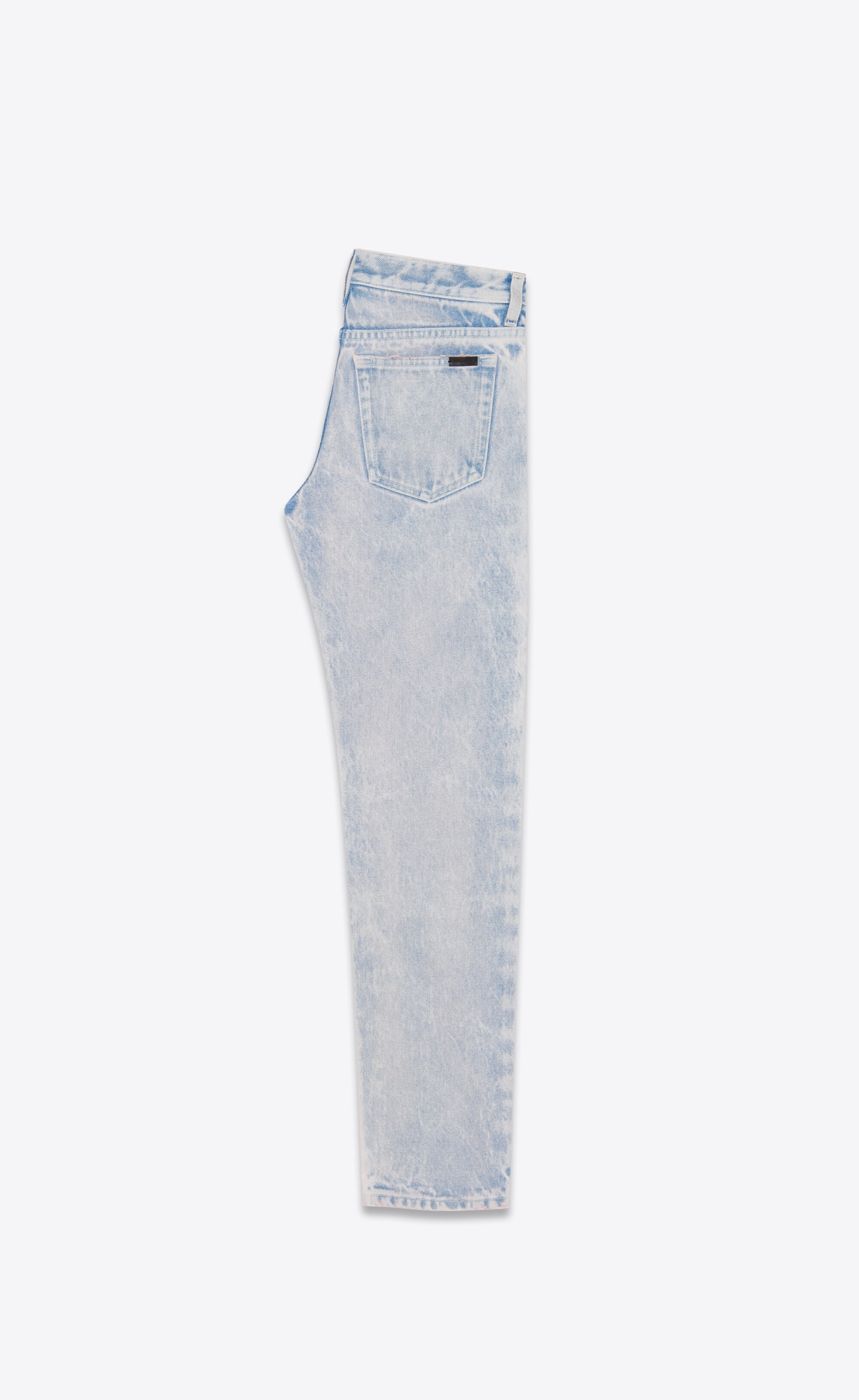 Saint Laurent Bleached Cropped Jeans In Gray
