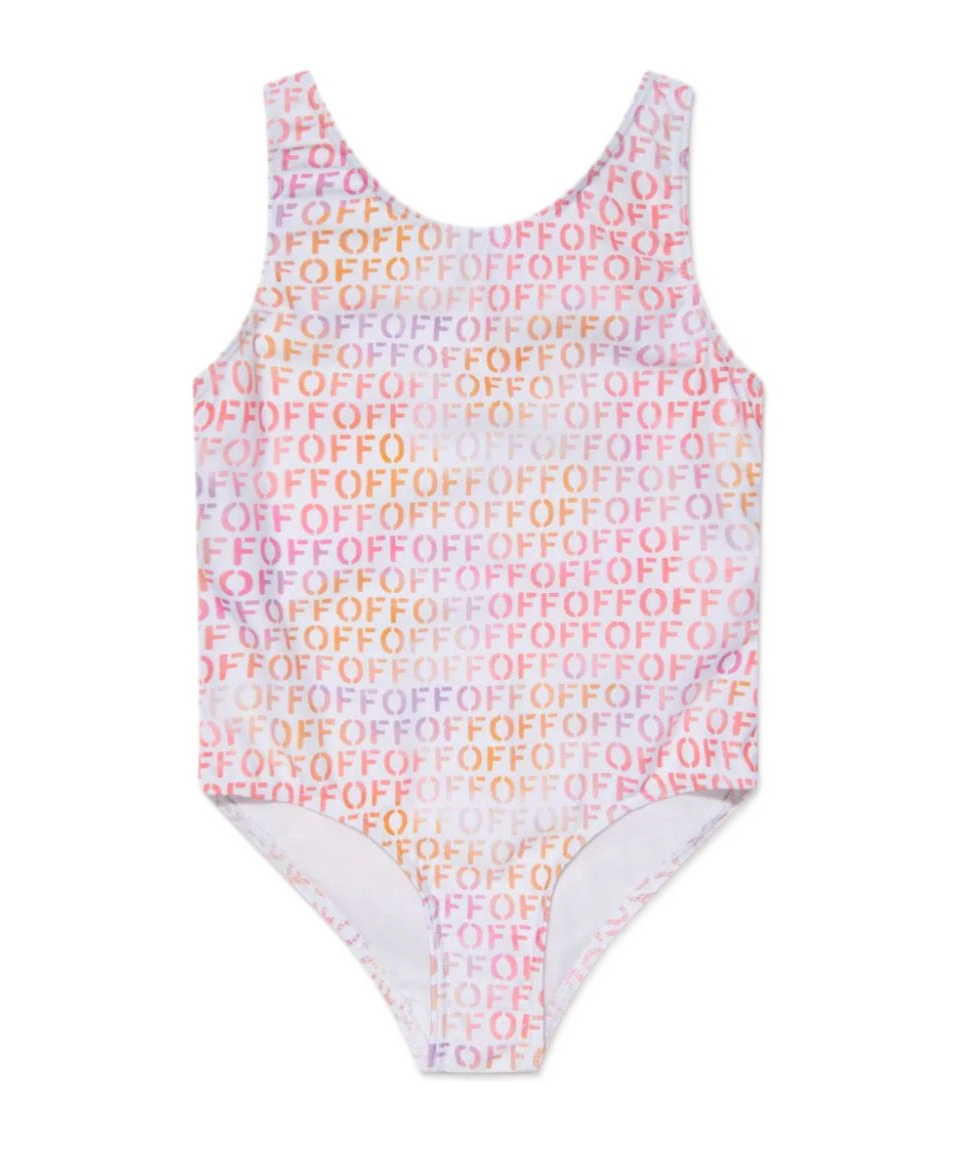 Off-white Off Stamp Swimsuit In Pink