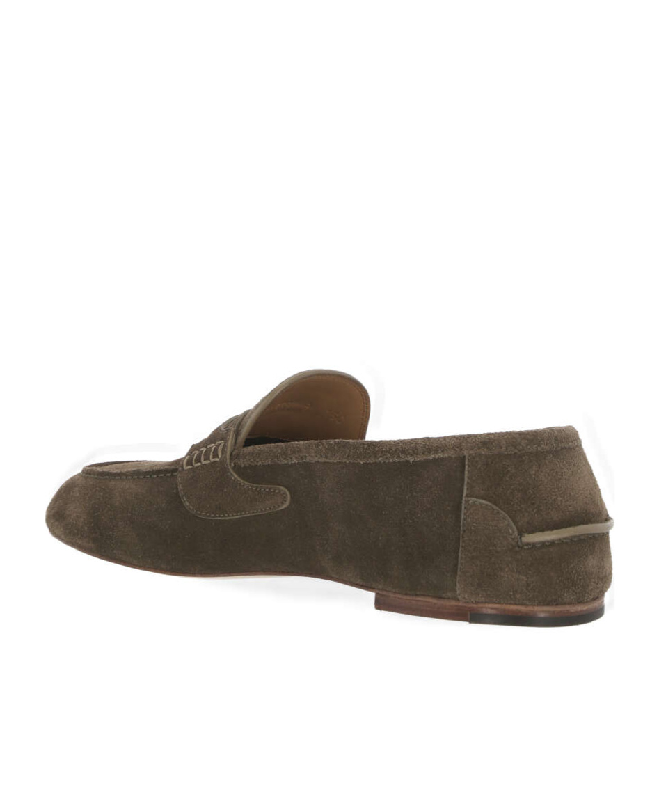 Gucci Interlocking G Suede Loafers In Brown