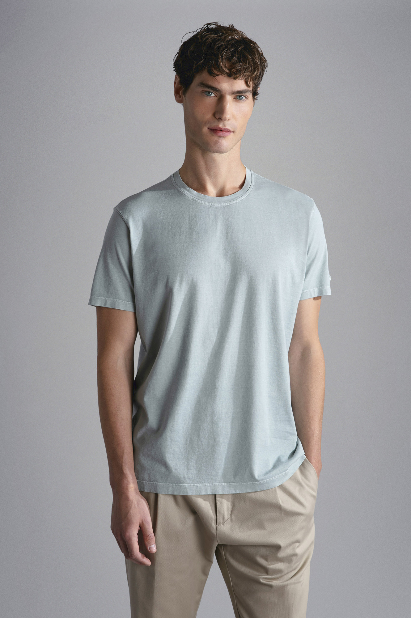 Shop Paul & Shark Cotton T-shirt In Gray