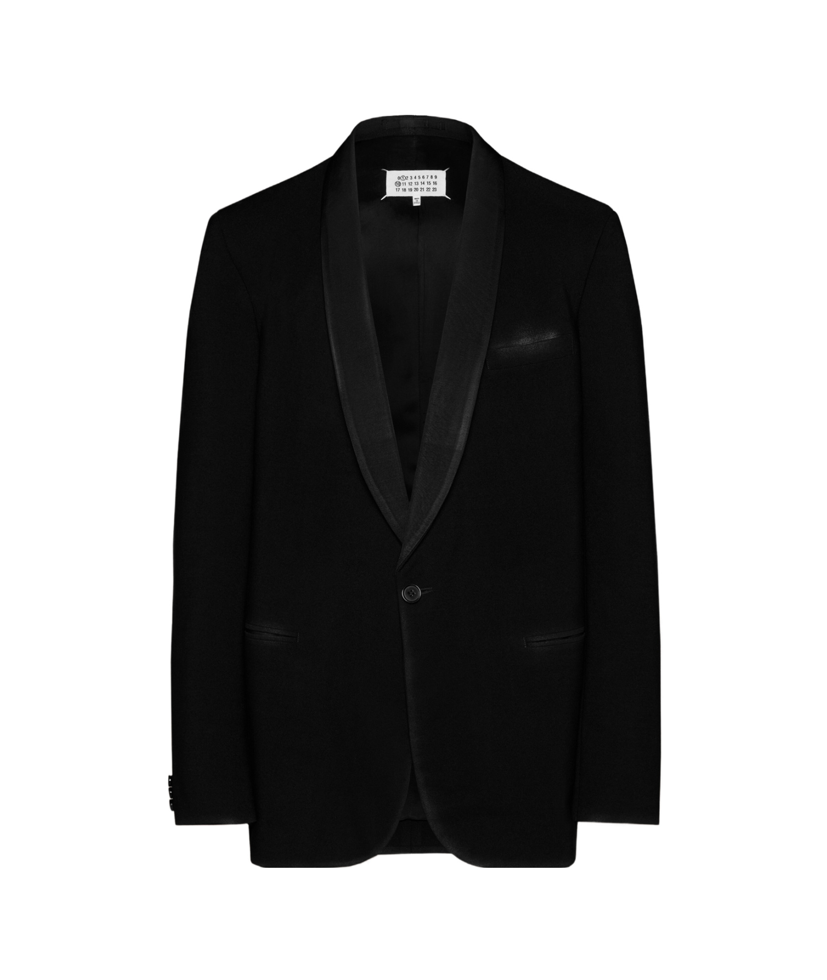 Maison Margiela Wool Single-breasted Blazer Jacket In Black