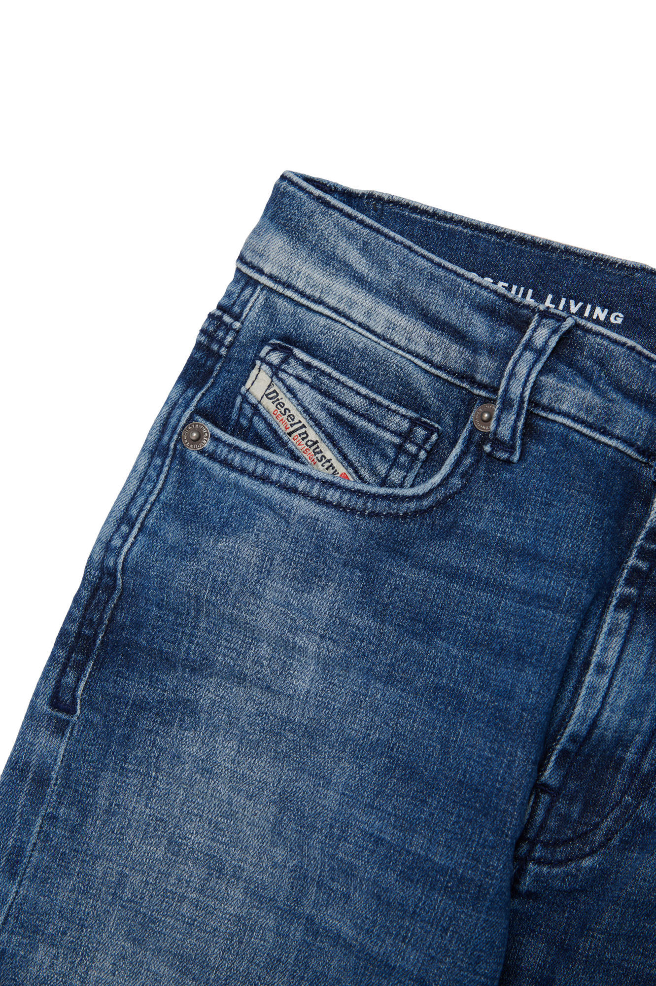 Diesel Straight-leg Stretch-cotton Jeans In Blue