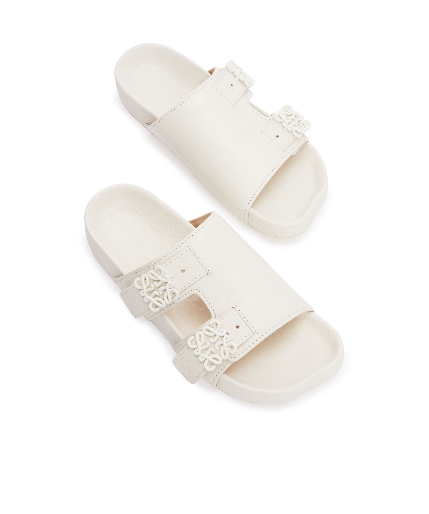 Loewe Logo-plaque Slip-on Sandals In White