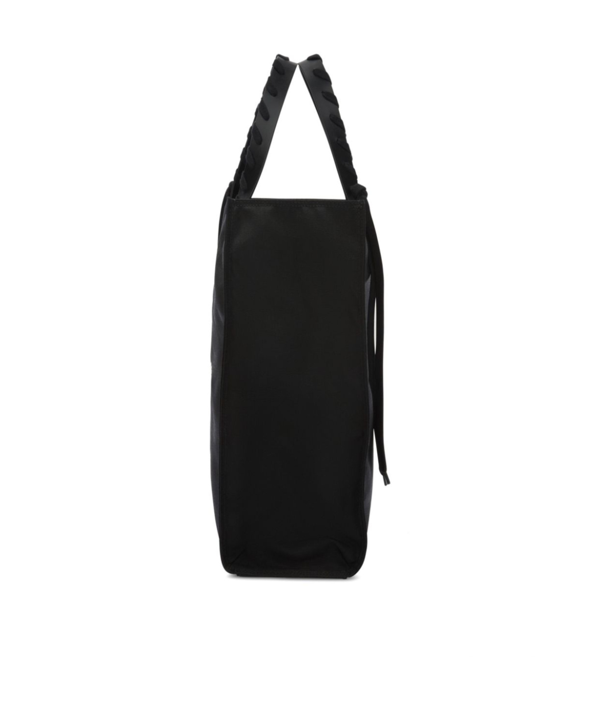 Palm Angels Logo Printed Lace-up Detailed Tote Bag In Black