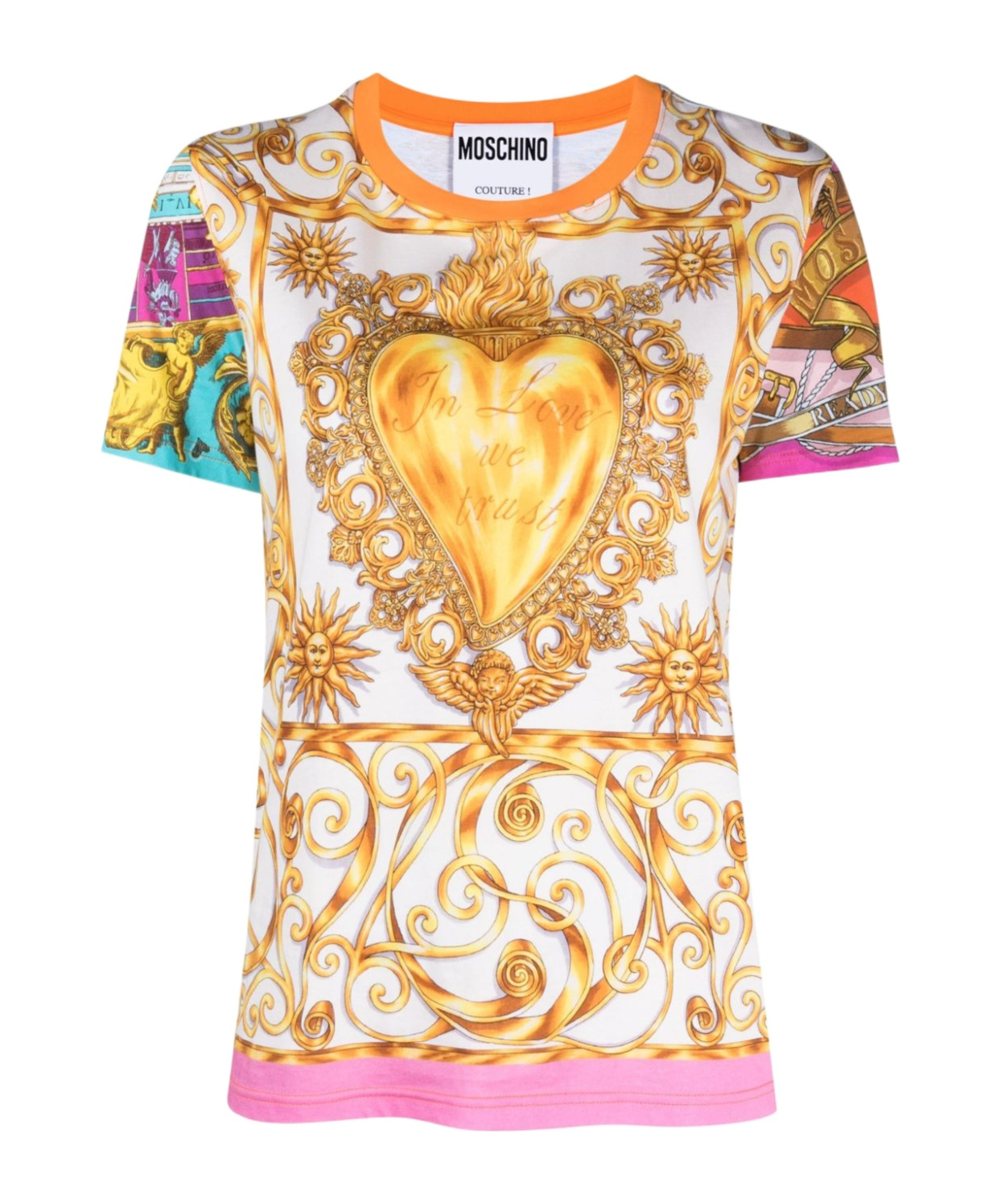 Moschino Graphic-print Cotton T-shirt In Multicolor