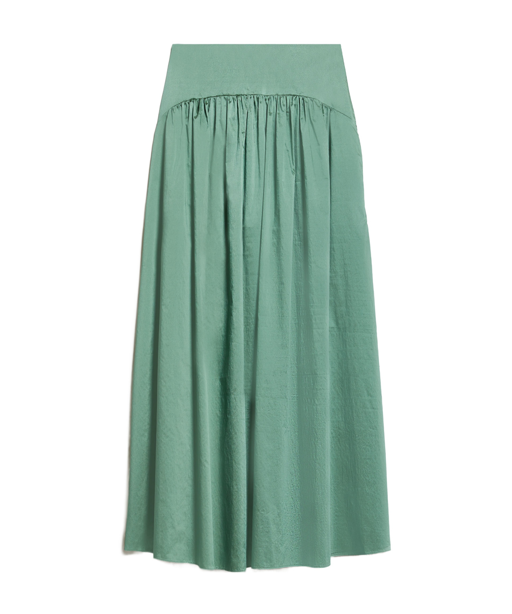Max Mara High Waist Zipper Skirt In Green