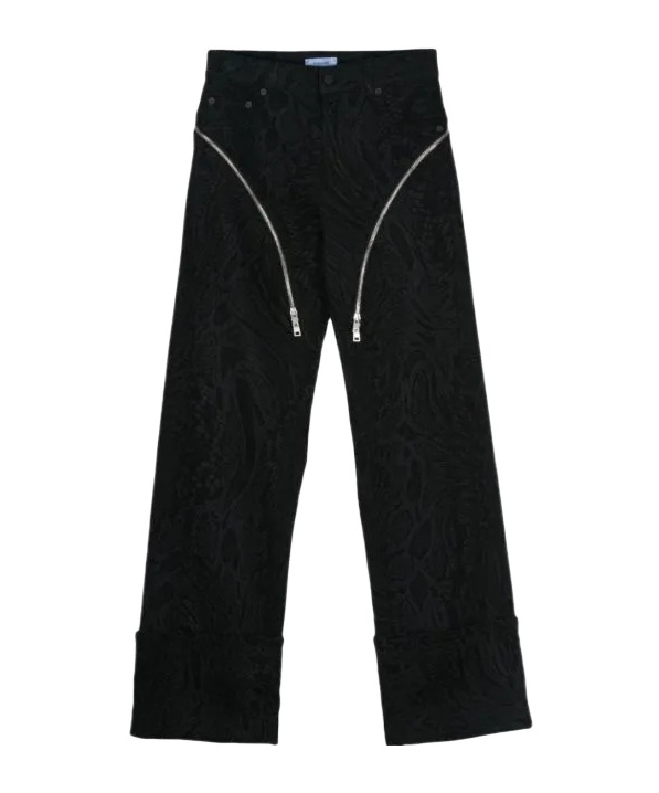 Mugler Mid-rise Straight-leg Jeans In Black