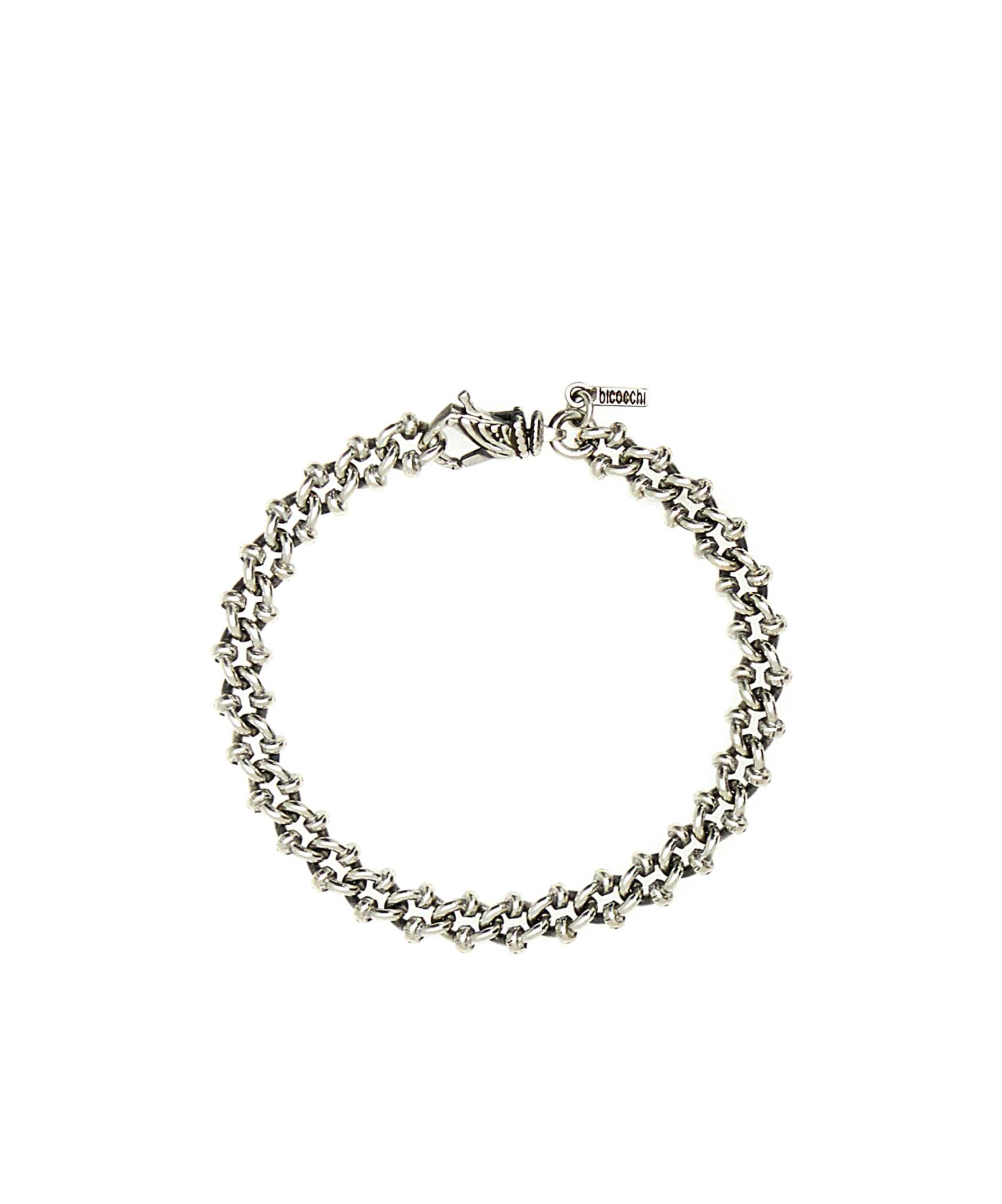Emanuele Bicocchi Logo Plaque Knot Chain Bracelet In Metallic