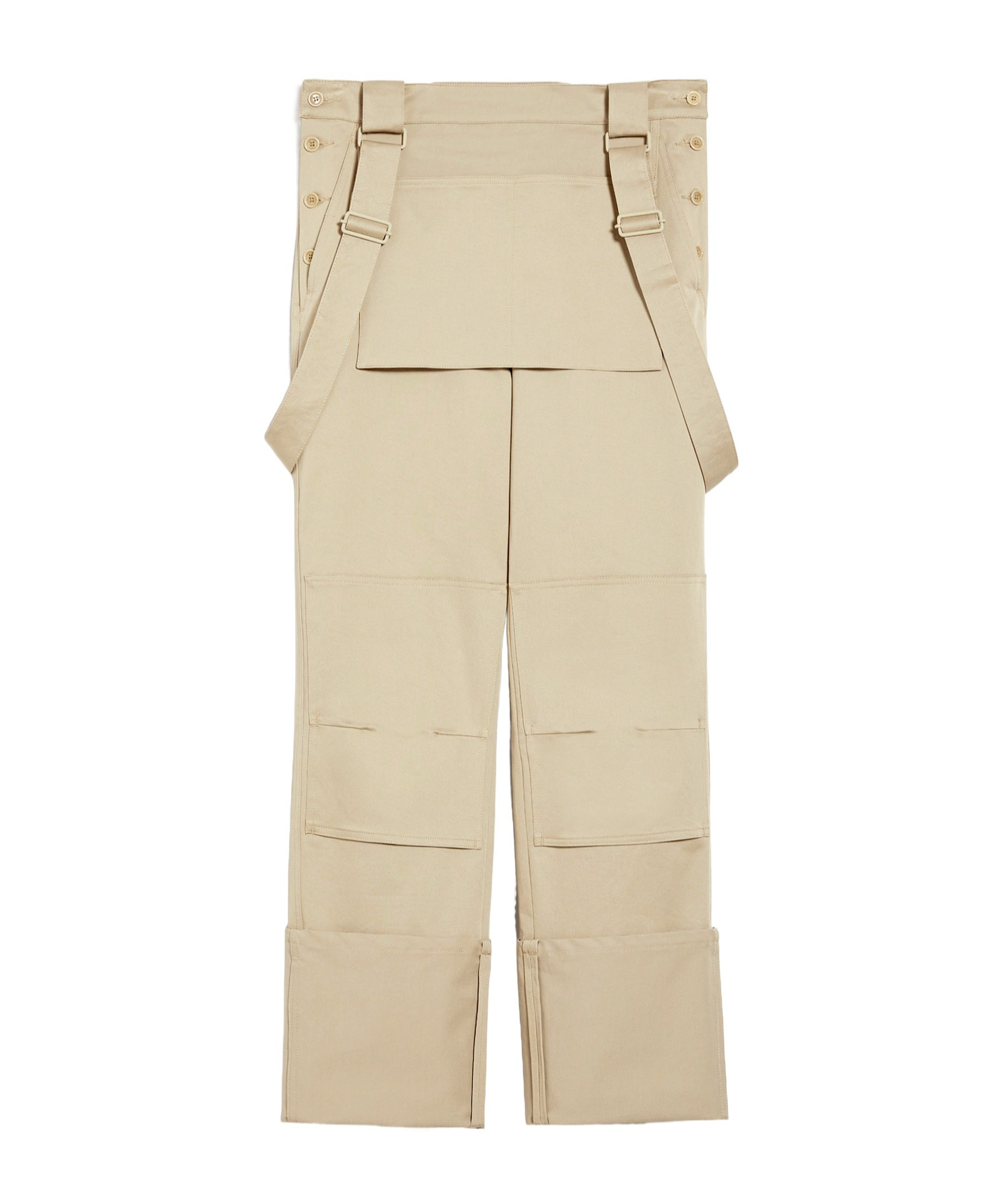 Max Mara Flanging Details Casual Pants In Nude