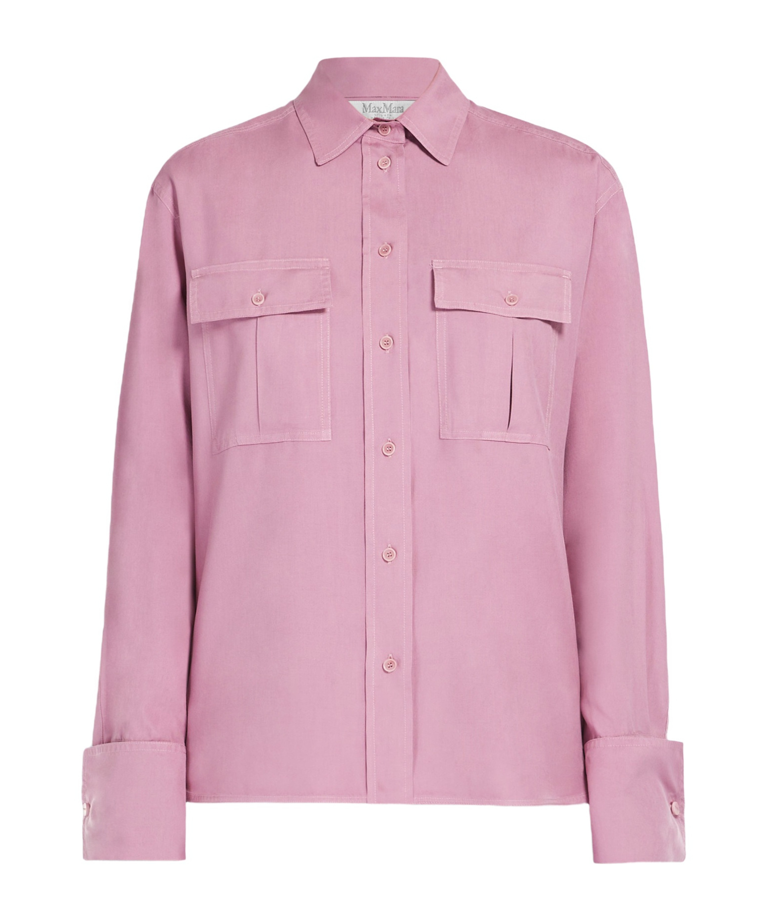 Max Mara Buttoned Long-sleeved Shirt In Pink