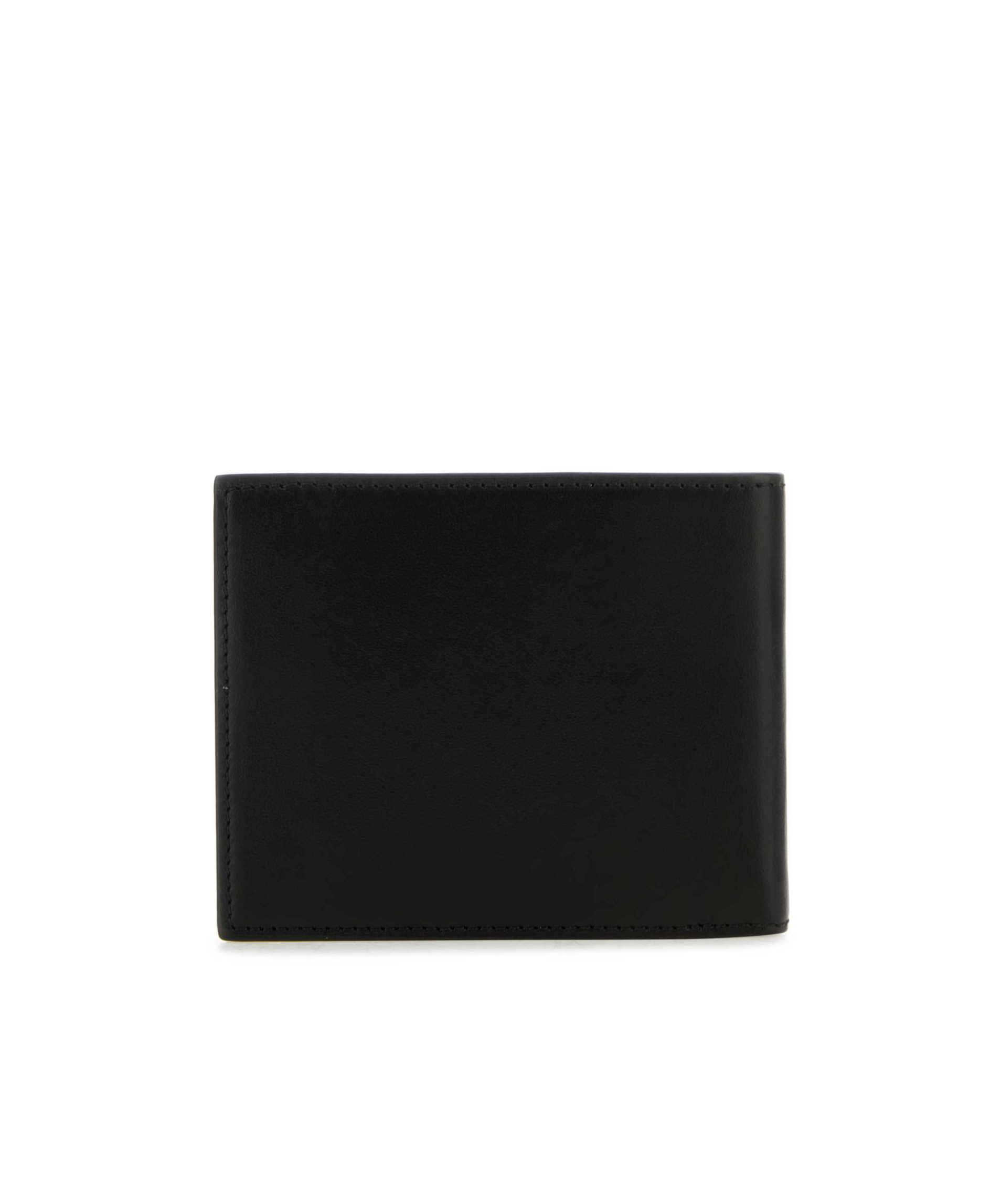 Off-white Off White™ Black Leather Bi Fold Wallet With Logo In Black