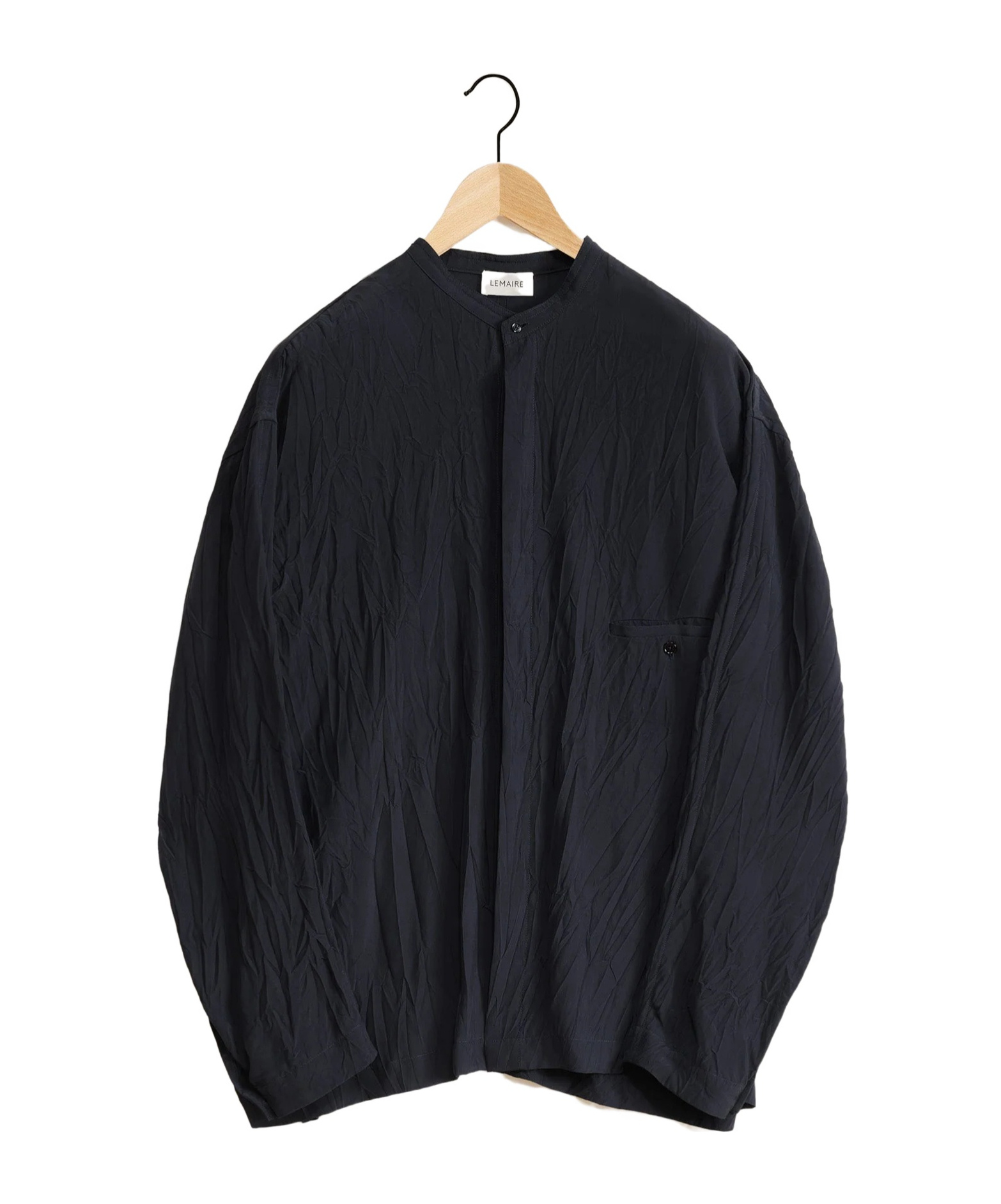 Lemaire Sheer Creased Shirt In Black