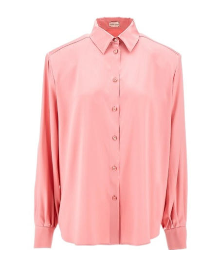 MAGDA BUTRYM LONG-SLEEVED SILK-SATIN SHIRT 