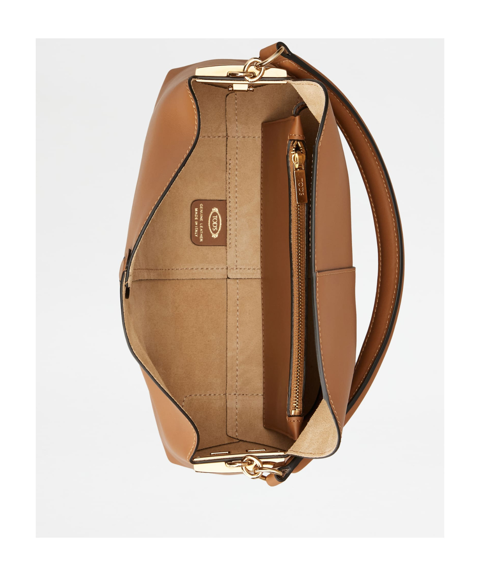 Tod's Logo-plaque Top Handle Bag In Brown