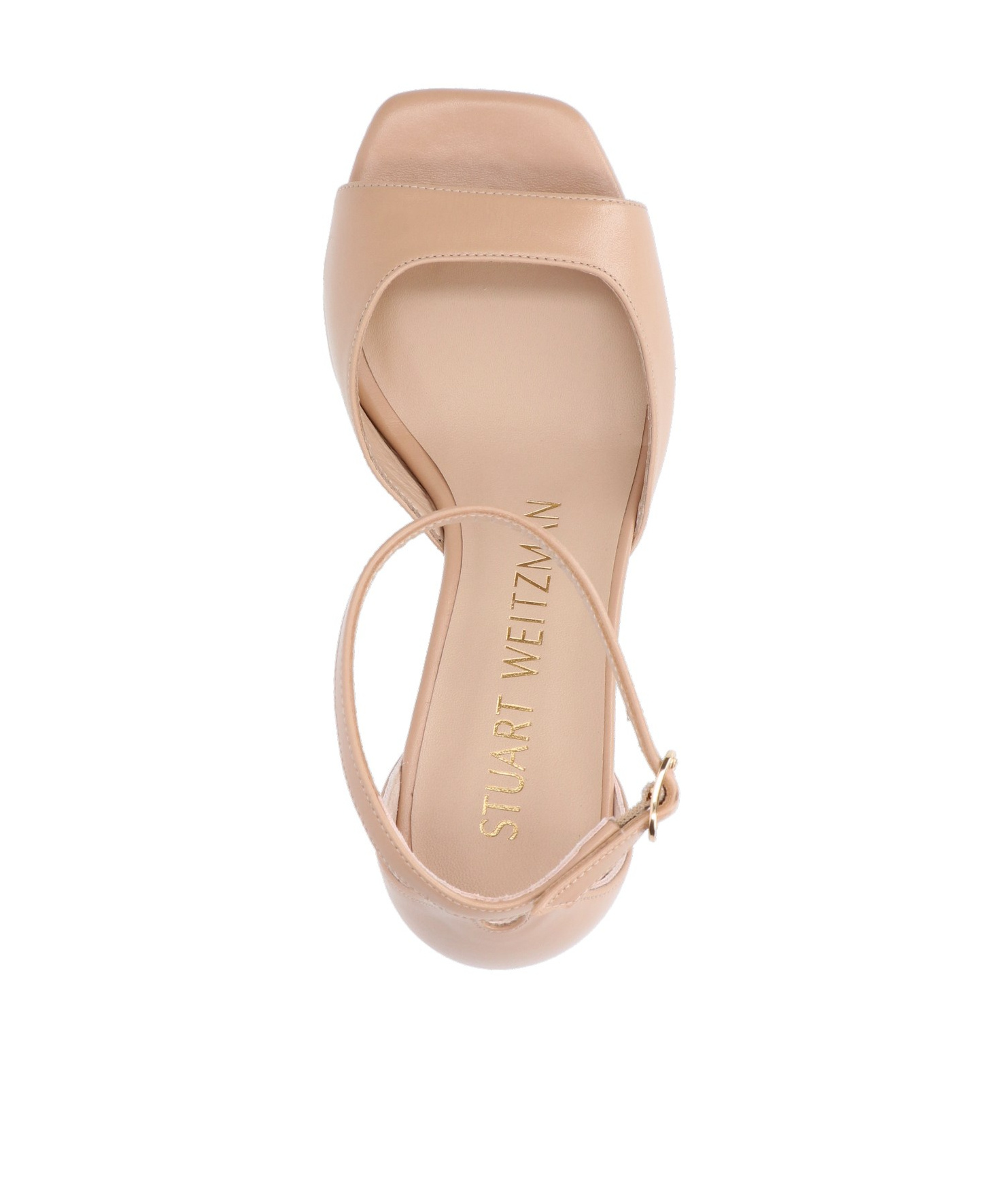Stuart Weitzman Square-toe Sandals In Nude