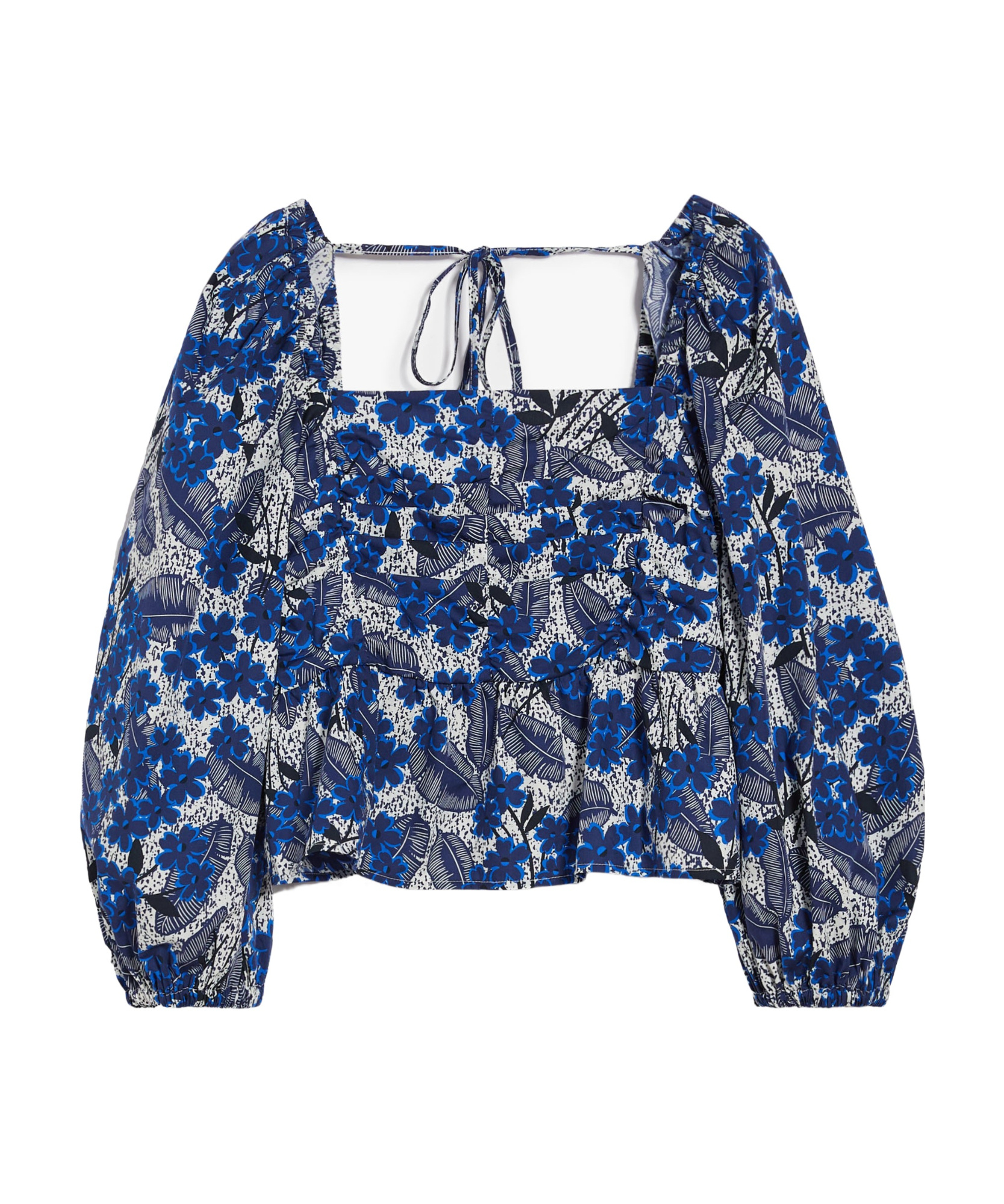 Weekend Max Mara Floral Printed Blouse In Blue