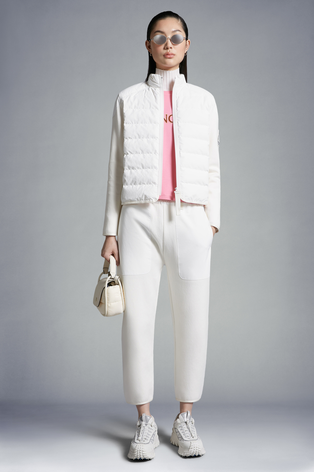MONCLER CONTRASTING-PANELS TRACK PANTS 