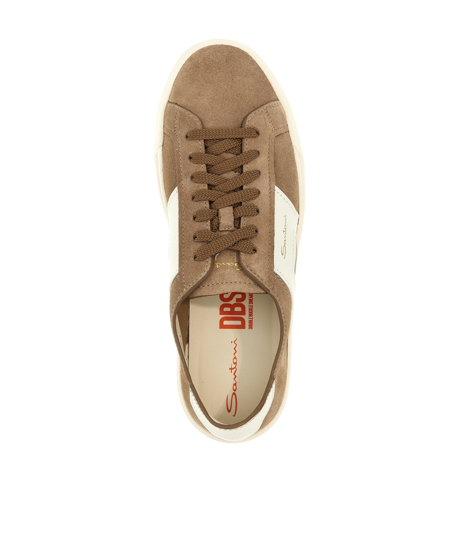 Santoni Double Buckle Sneakers In White