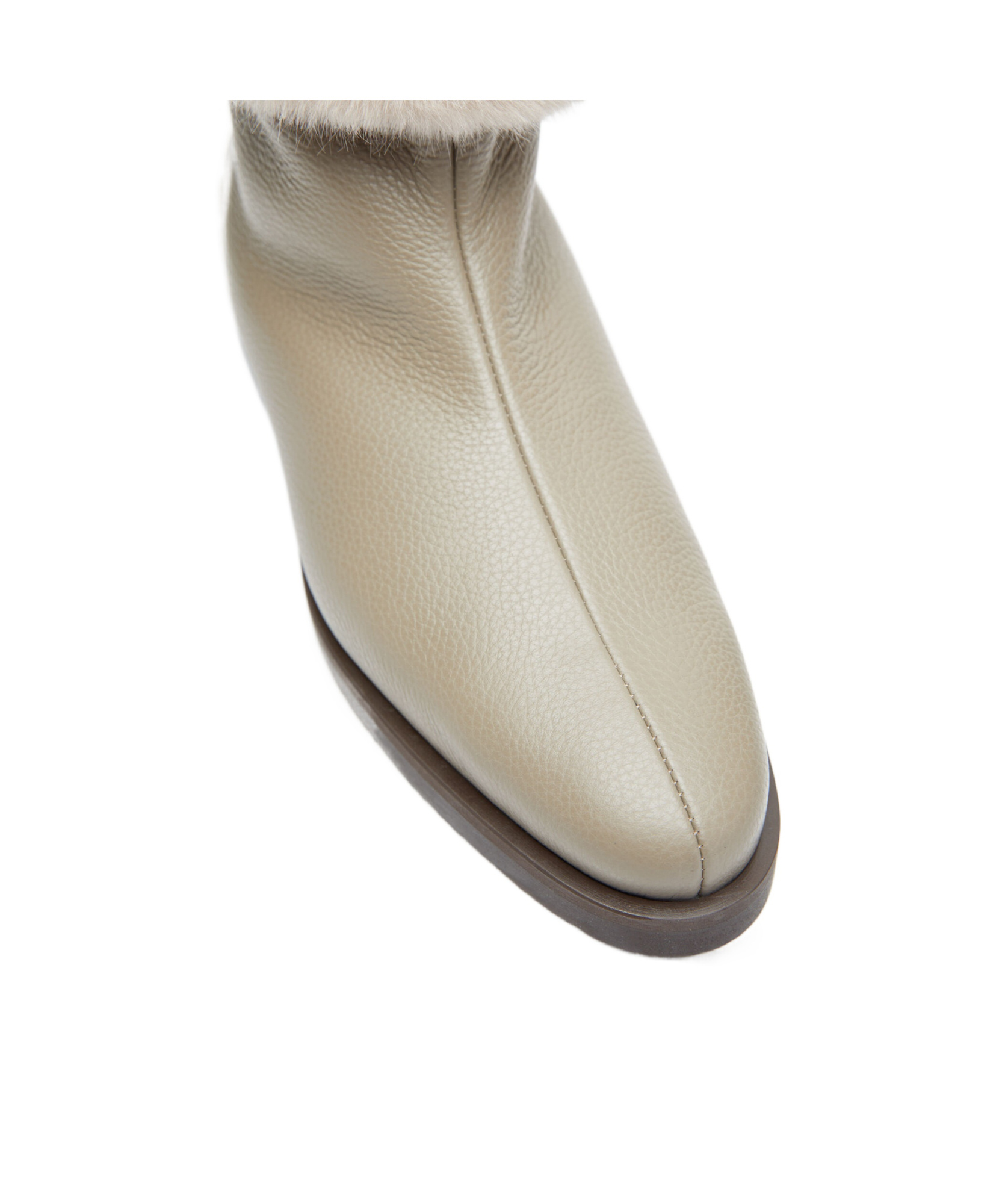 Totême The Off-duty Leather Boots In Nude