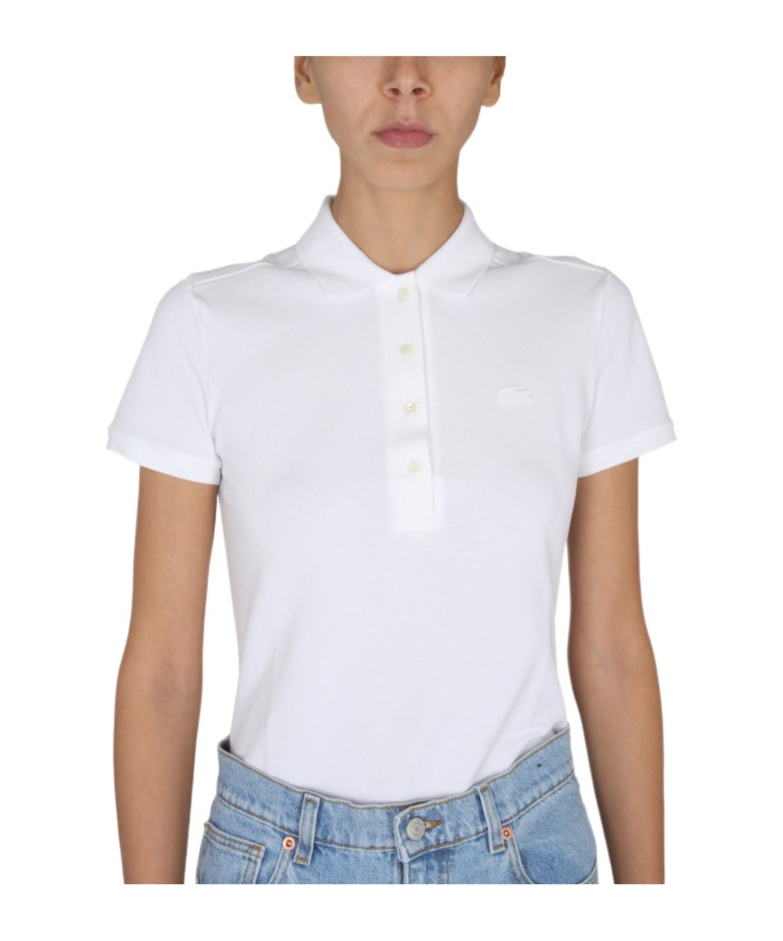Lacoste Short Sleeve Polo Shirt In White